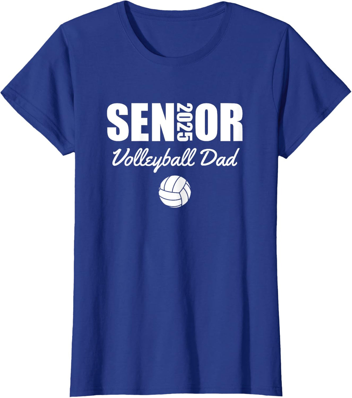 2025 Senior Volleyball Dad Volleyball Team Parent Helper T-Shirt - Royal Blue
