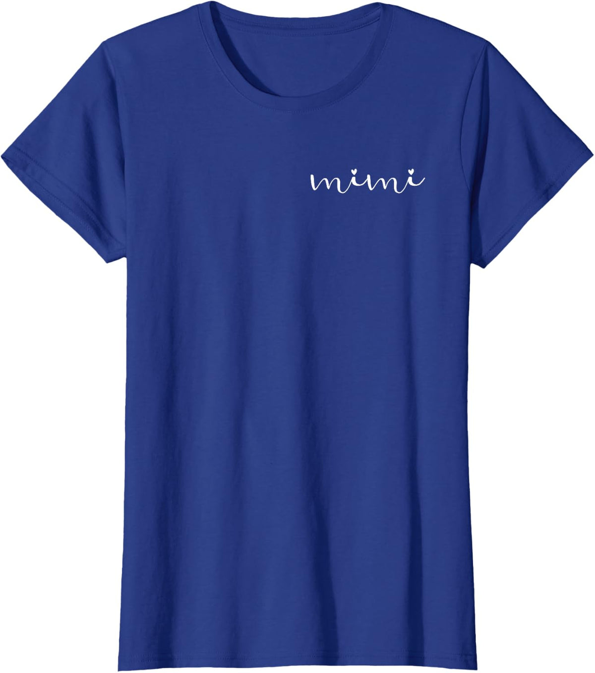Mimi Pocket Print Grandma Women For Christmas Mother's Day T-Shirt - Royal Blue