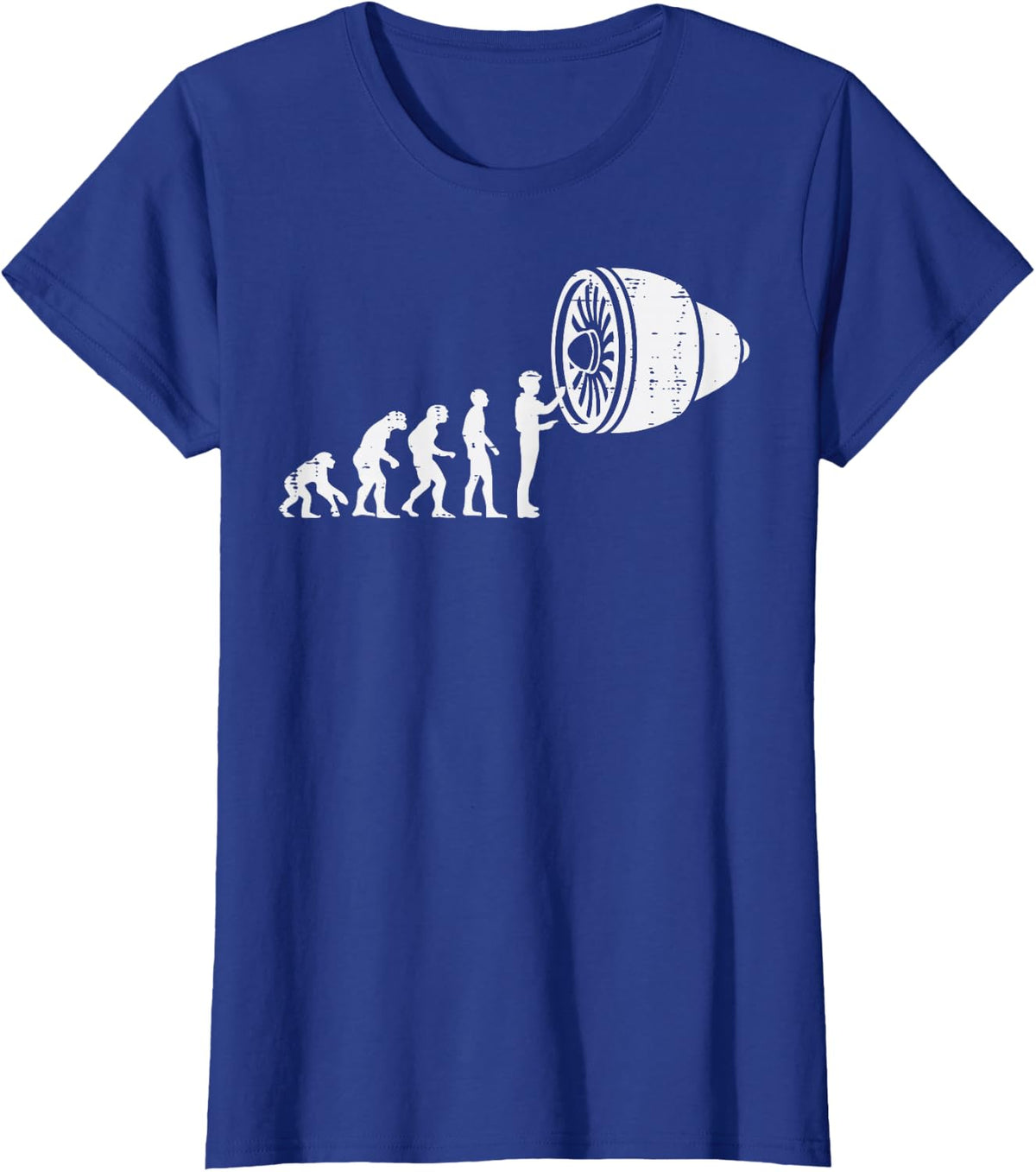 Aircraft Mechanic Evolution Fun Plane Maintenance Men Women T-Shirt - Royal Blue