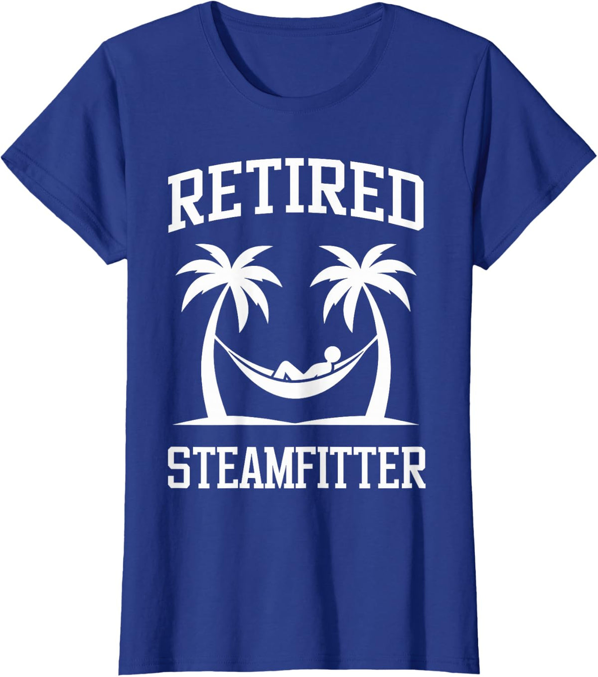 Retired Steamfitter Beach T-Shirt - Royal Blue