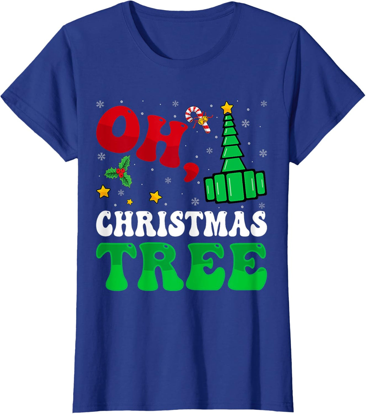 Oh Christmas Tree Xmas Lights RT Respiratory Therapist T-Shirt - Royal Blue