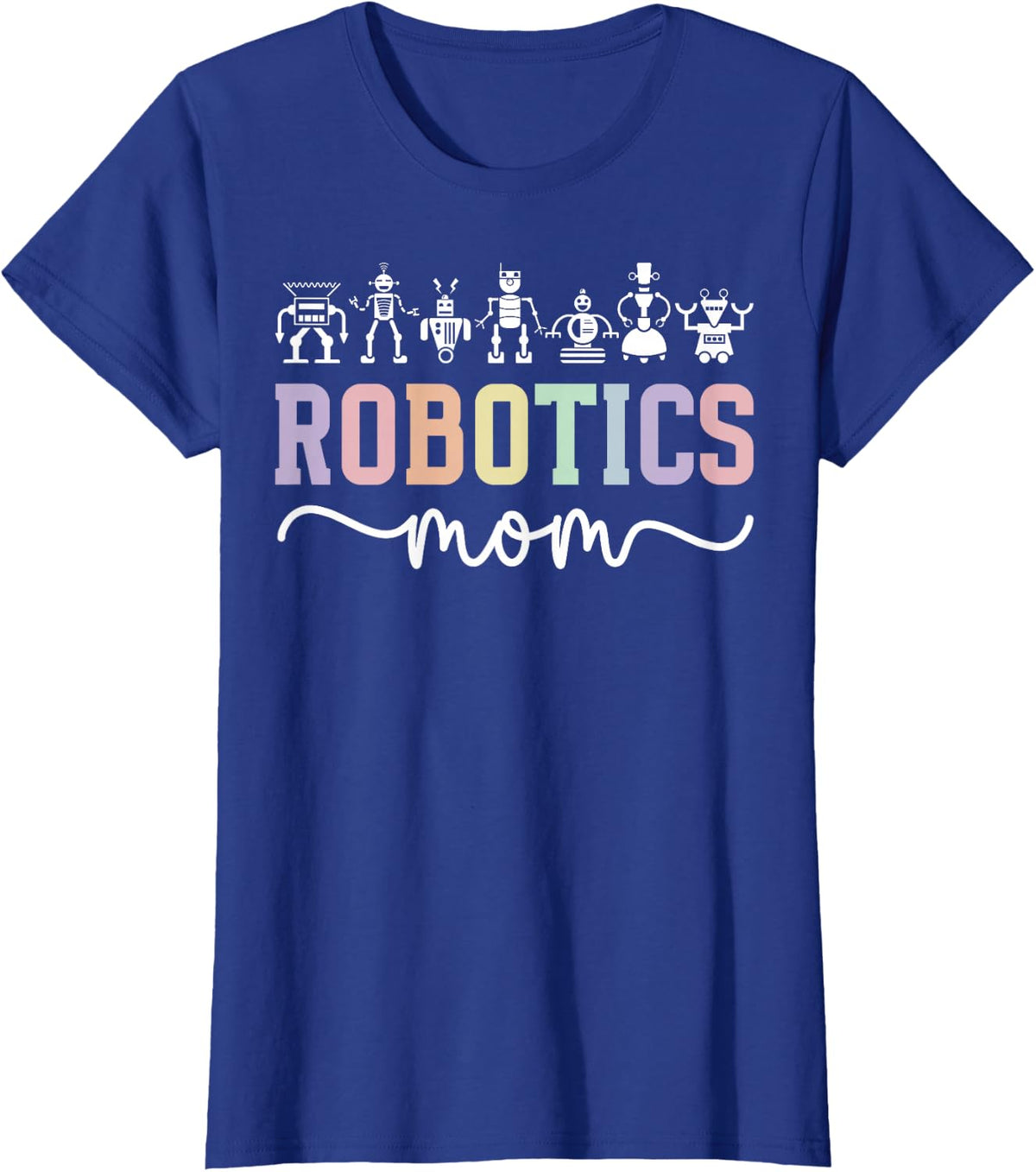 Robotics Mom Boho Mom Of A Robotics Engineer Mother T-Shirt - Royal Blue