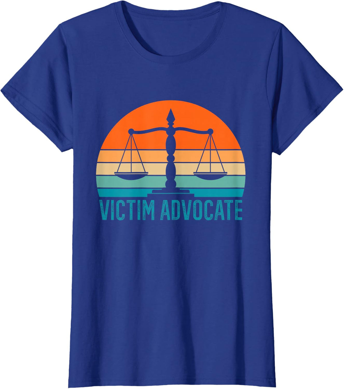 Victim Advocate American Flag Nurse Nursing T-Shirt - Royal Blue