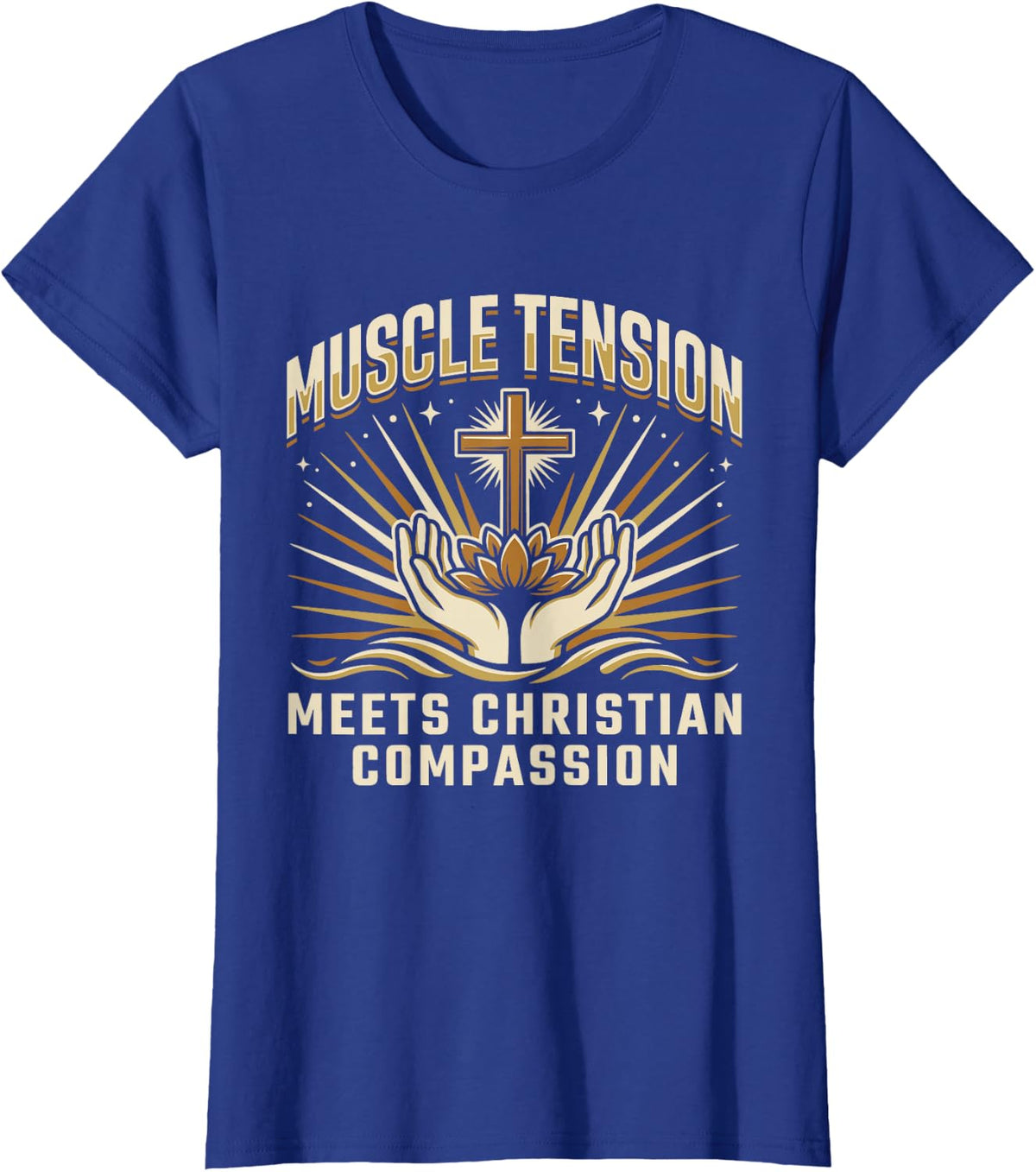 Christian Massage Therapist Job Jesus Christ Massage Therapy T-Shirt - Royal Blue