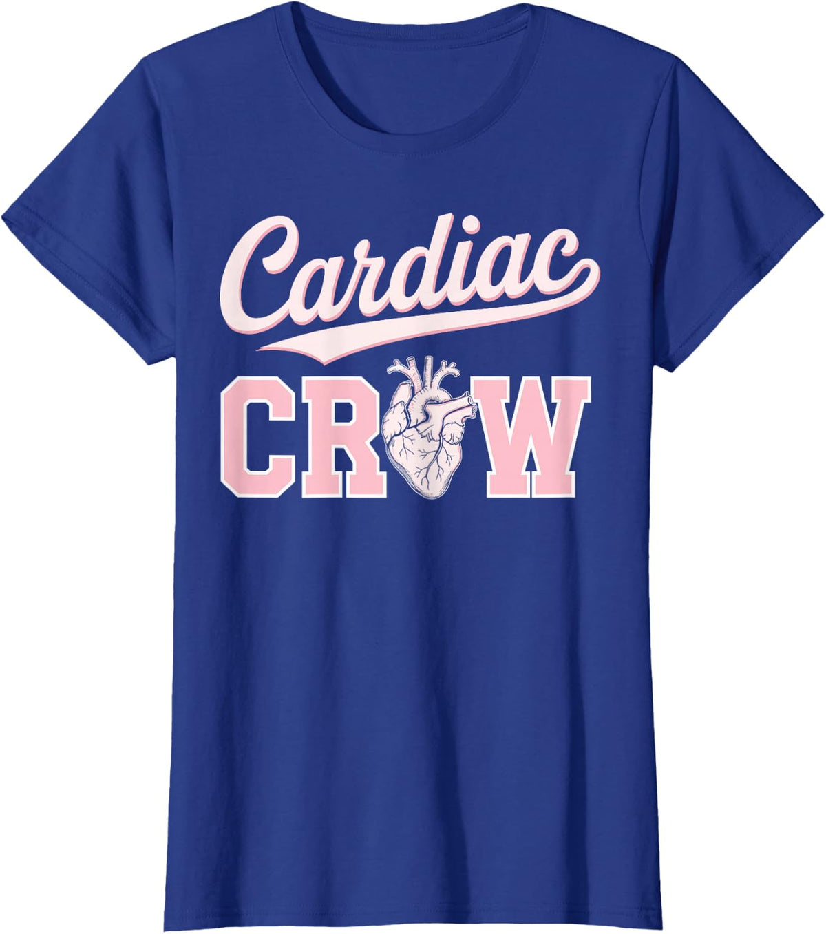 Cardiac Crew Cardiology Cardiac Nurse T-Shirt - Royal Blue