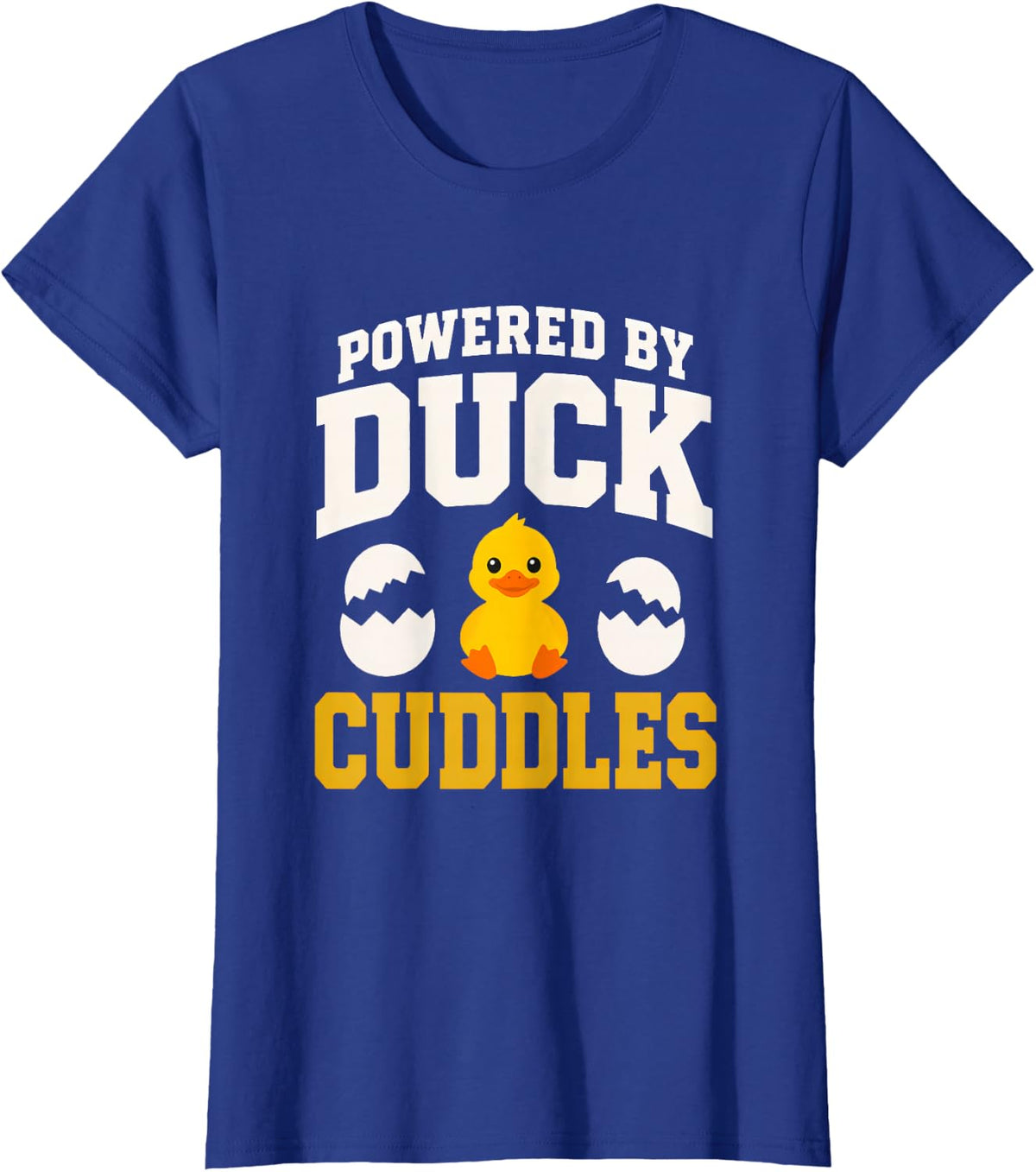 Powered by Duck Cuddles Duck Lovers Ducks Duckling Pond Kids T-Shirt - Royal Blue