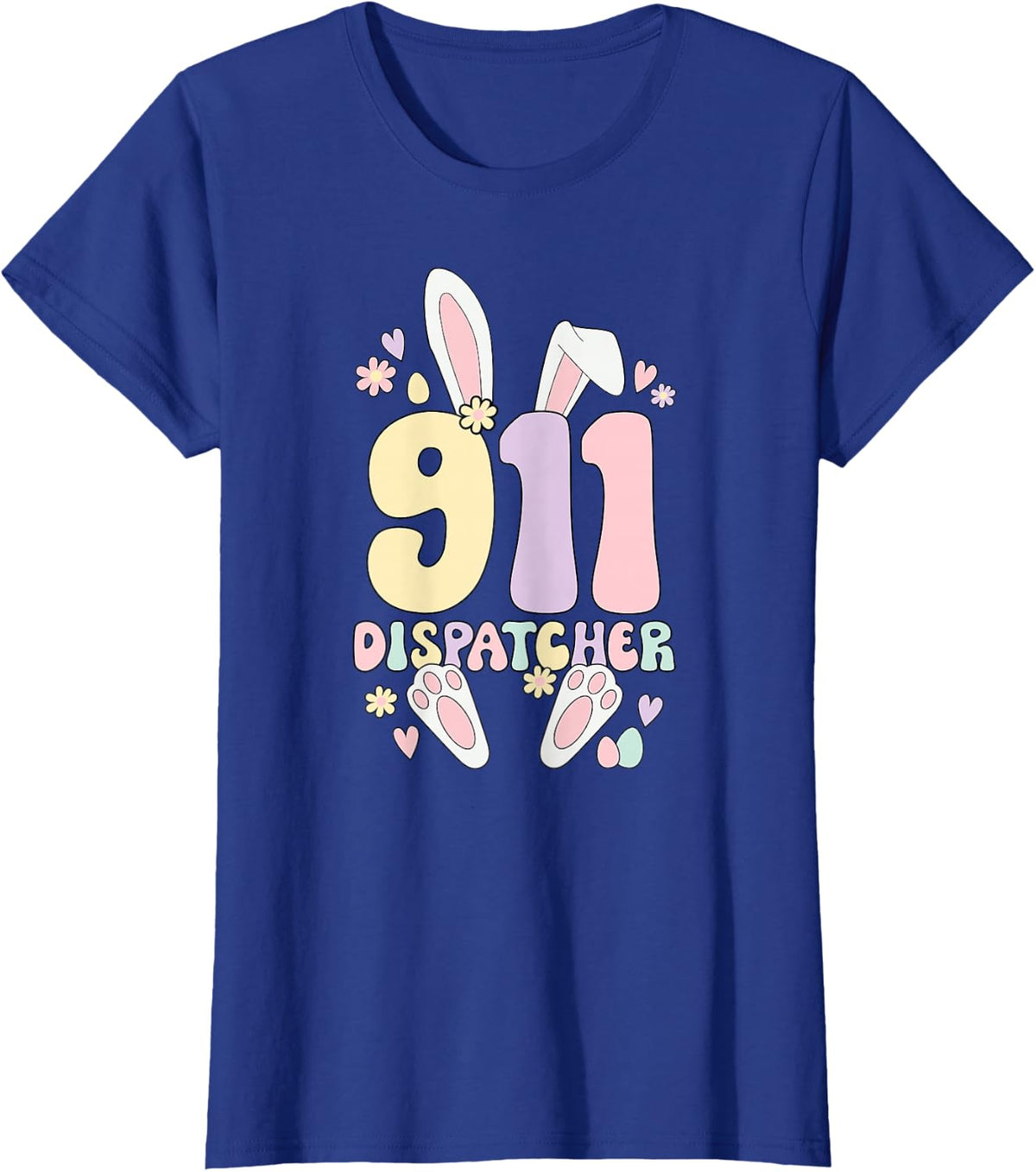 911 Dispatcher Easter Bunny 911 Operator Easter Day T-Shirt - Royal Blue