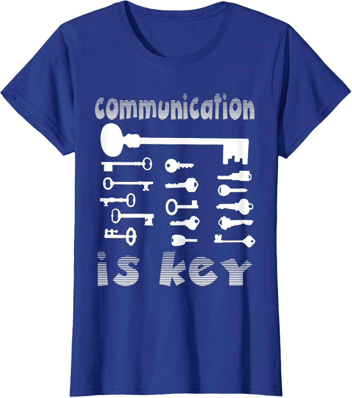 Communication is the key T-Shirt - Royal Blue