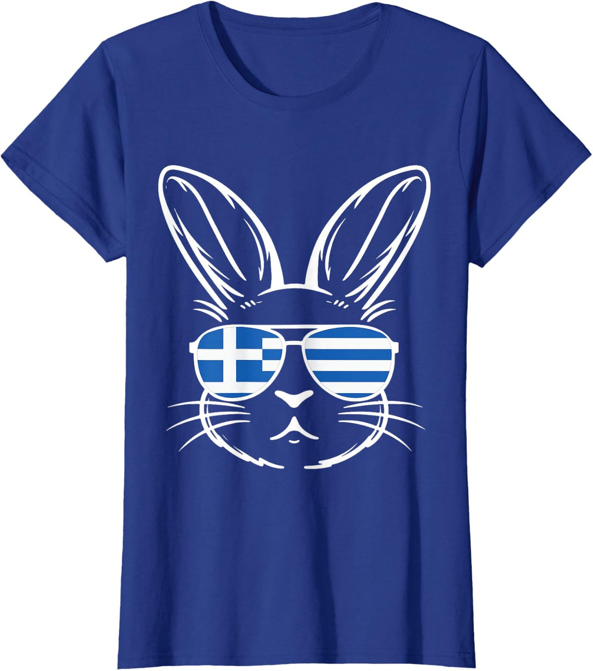 Greek Flag of Greece Orthodox Easter Rabbit Greek Easter T-Shirt - Royal Blue