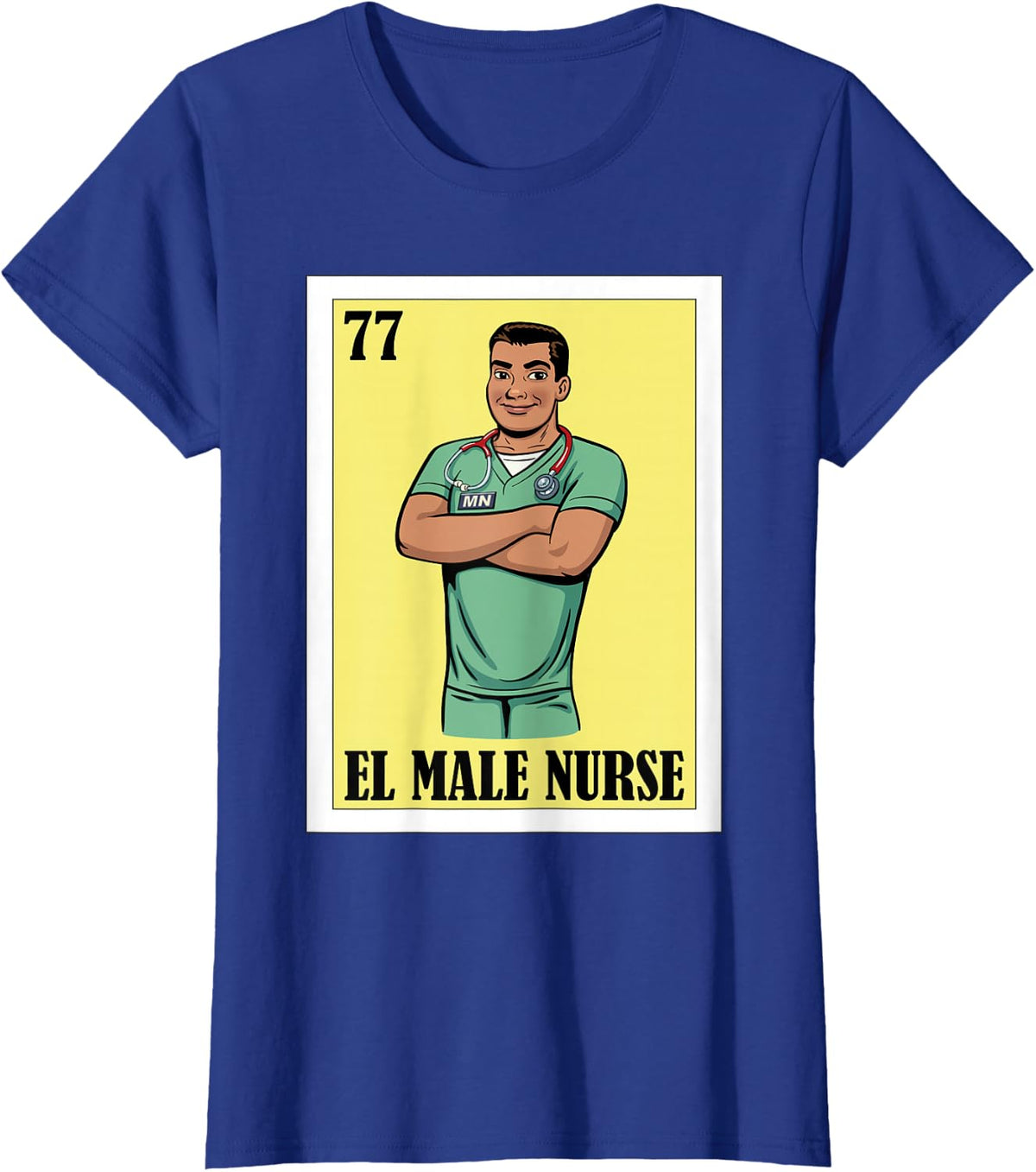 Funny Mexican Design El Enfermero Male Nurse T-Shirt Tee for Men - Royal Blue