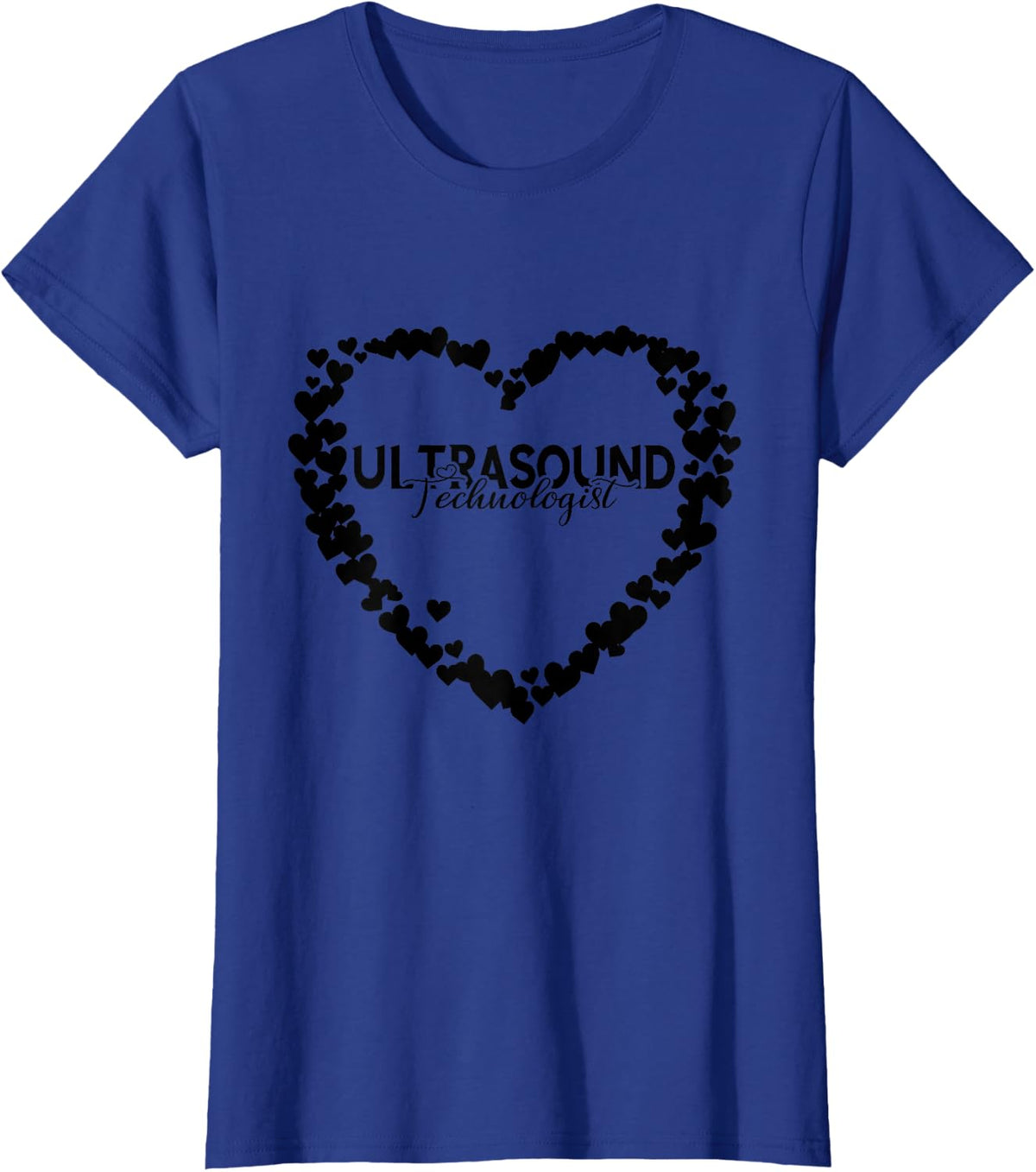 Ultrasound Technologist Ultrasound Tech Sonographer Heart T-Shirt - Royal Blue