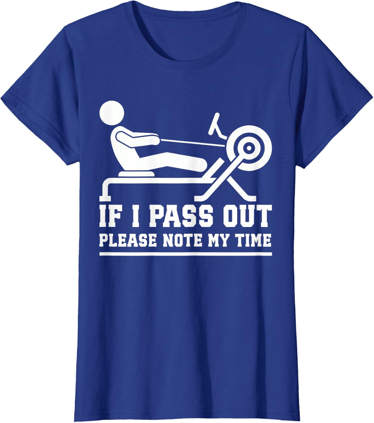 Funny Rowing Machine Workout for Fitness Exercise Training T-Shirt - Royal Blue