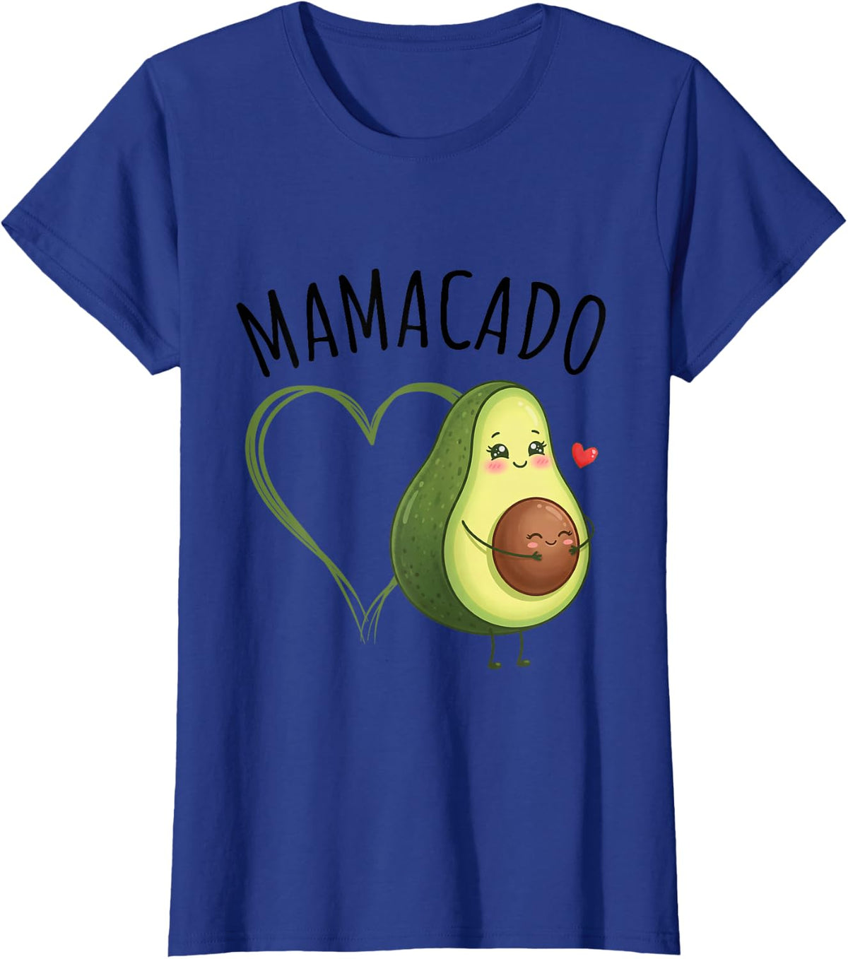 Mamacado Cute Pregnancy Avocado Mom Pun Family Humor T-Shirt - Royal Blue