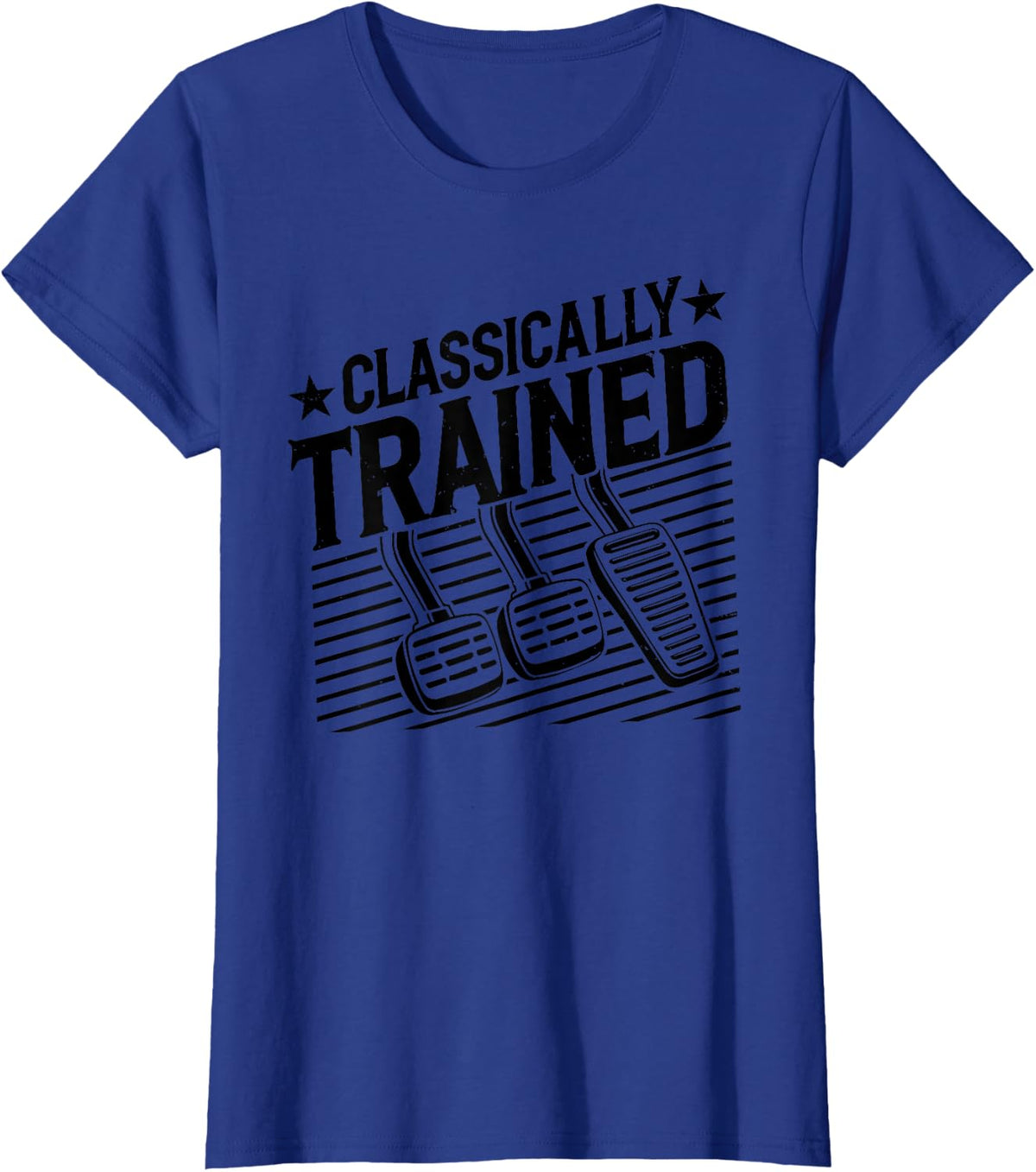 Classically Trained Funny Gear Manual Transmission Driver T-Shirt - Royal Blue