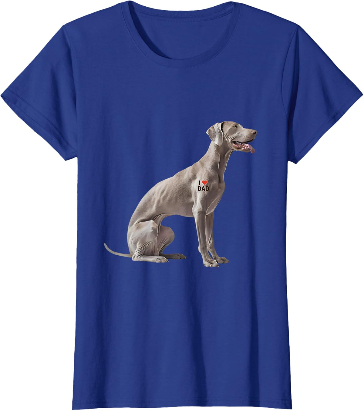 I Love Dad Weimaraner T-Shirt - Royal Blue