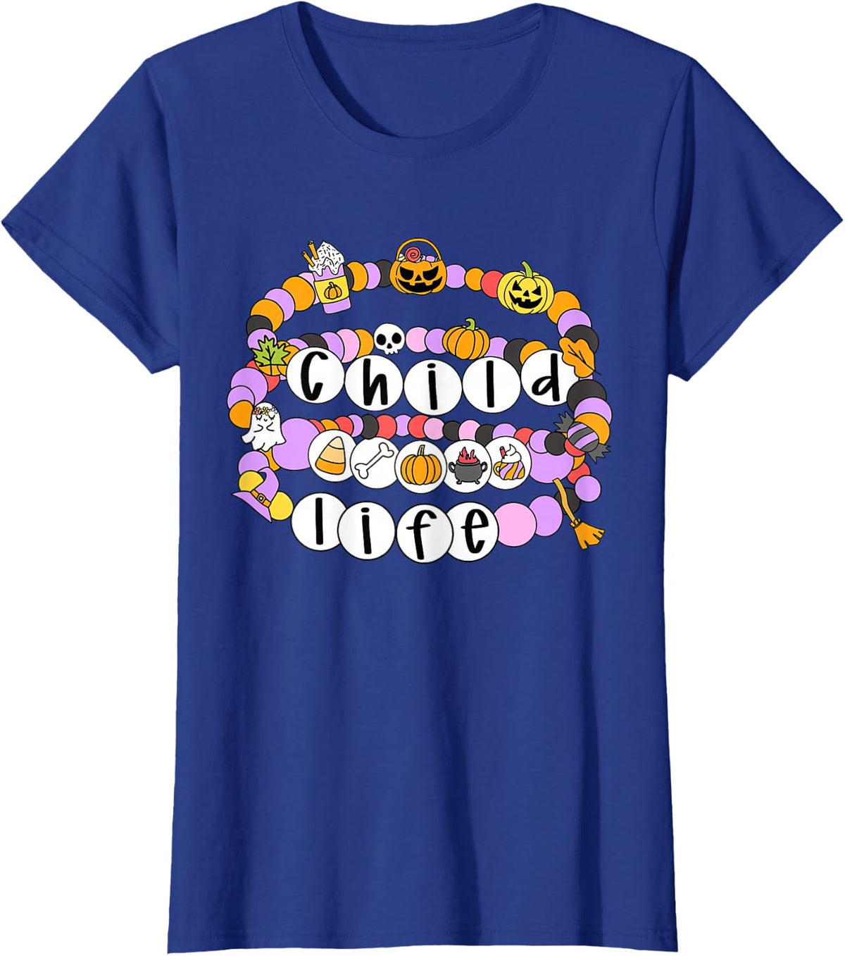 Bracelet Child Life Specialist CCLS CLS Therapy Halloween T-Shirt - Royal Blue
