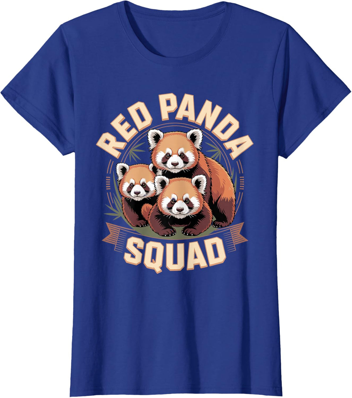Red Panda Squad Wildlife Animal Lover Bamboo T-Shirt - Royal Blue