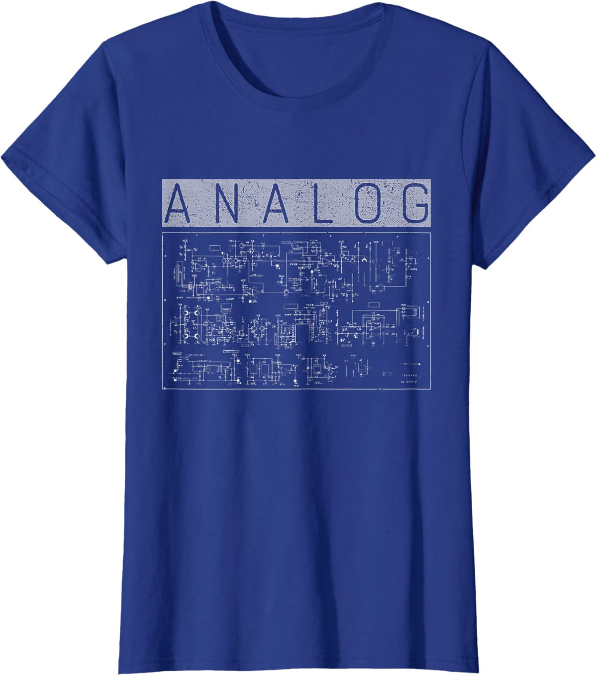 Synthesizer Music Synth Drum Machine Vintage T-Shirt - Men's Black Small Classic Fit T-Shirt - Royal Blue