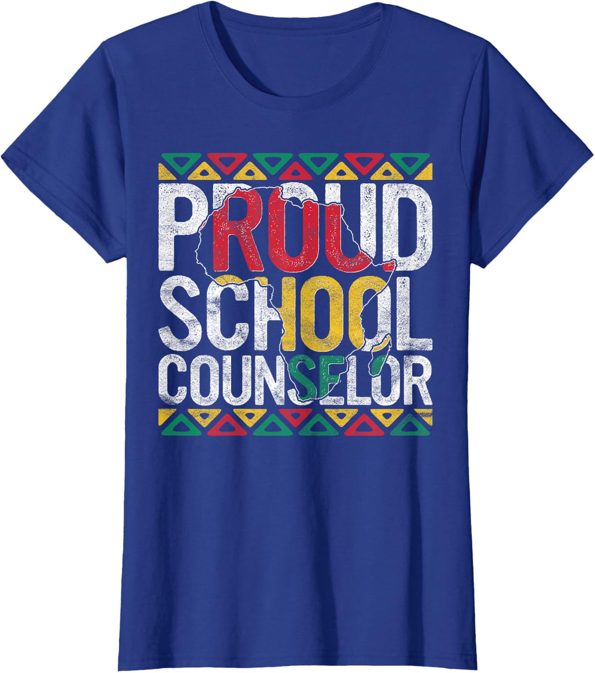 Proud School Counselor Gift Pride Black History Month Pupil T-Shirt - Royal Blue