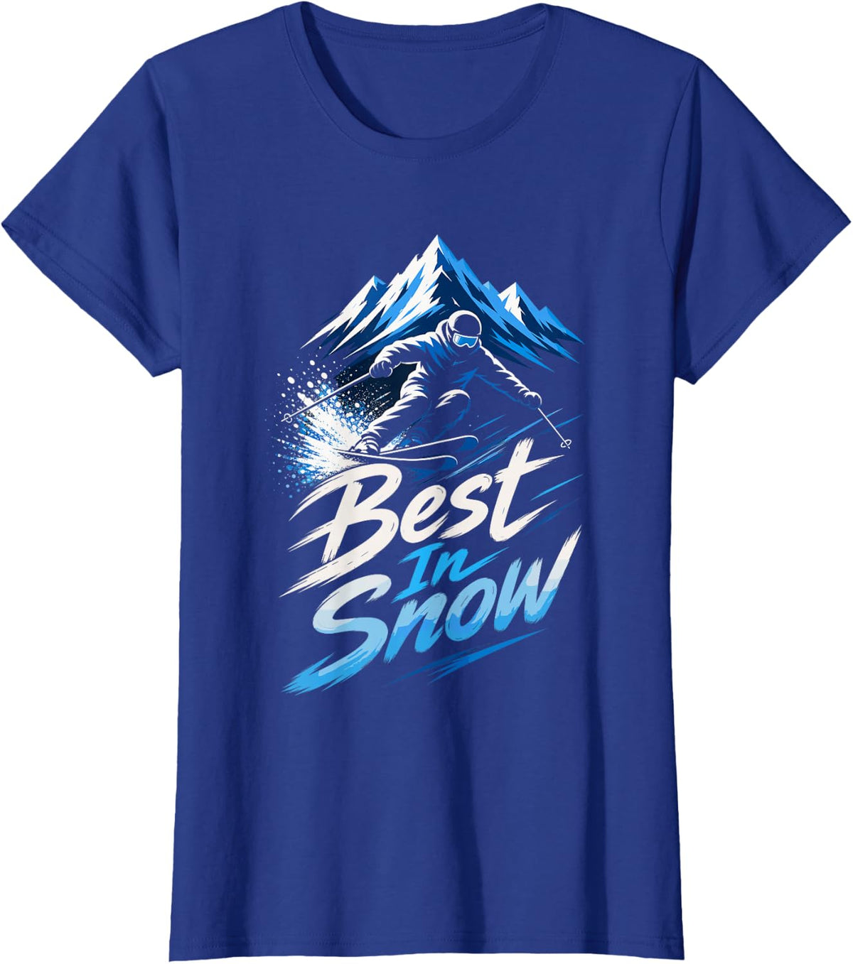 Best Snow Skier Ski Trip Winter Sports Gear T-Shirt - Royal Blue