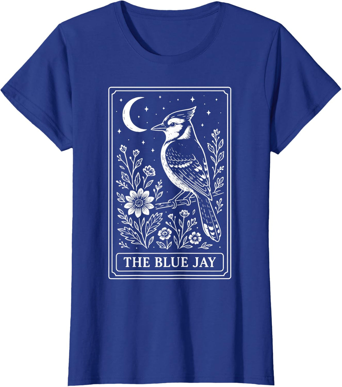 The Blue Jay Tarot Card T-Shirt - Royal Blue