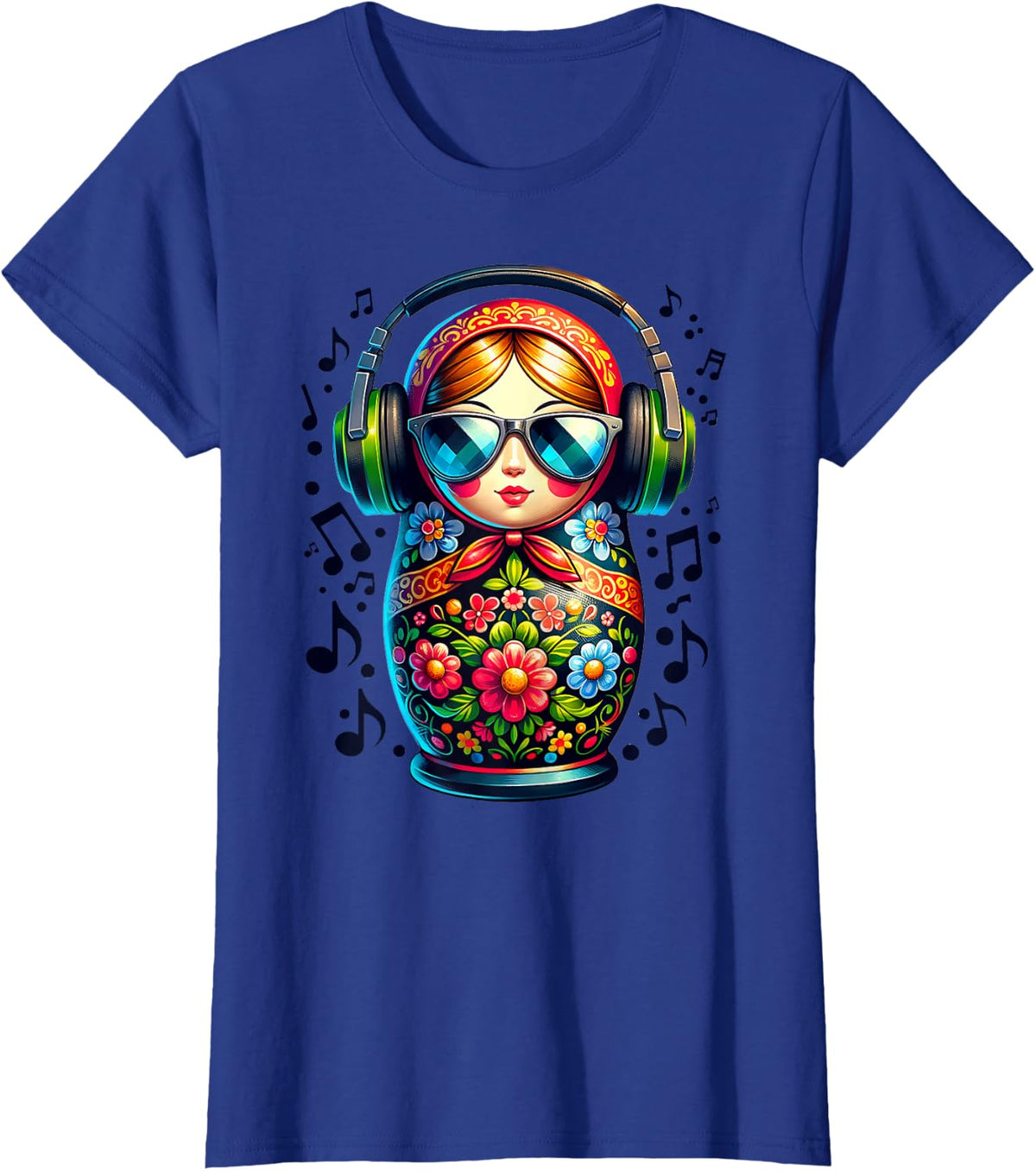 Russian Matryoshka Music Russia Russian Matryoshka T-Shirt - Royal Blue