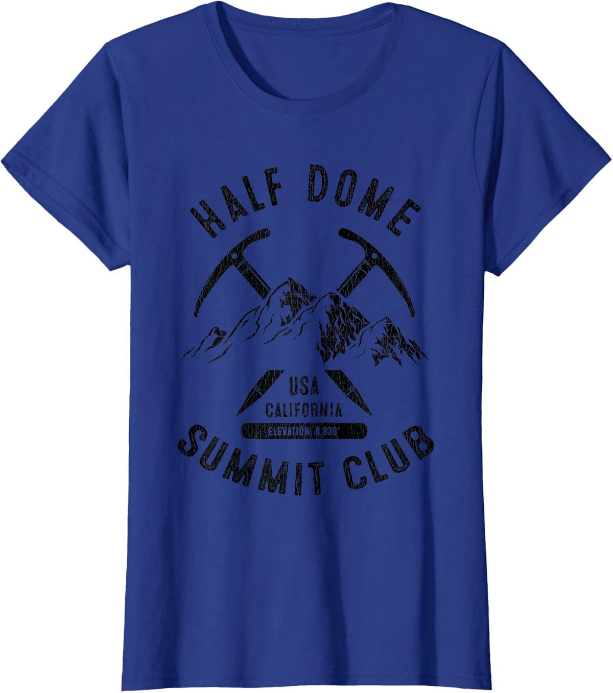 Half Dome California I Climbed Half Dome Summit Club T-Shirt - Royal Blue