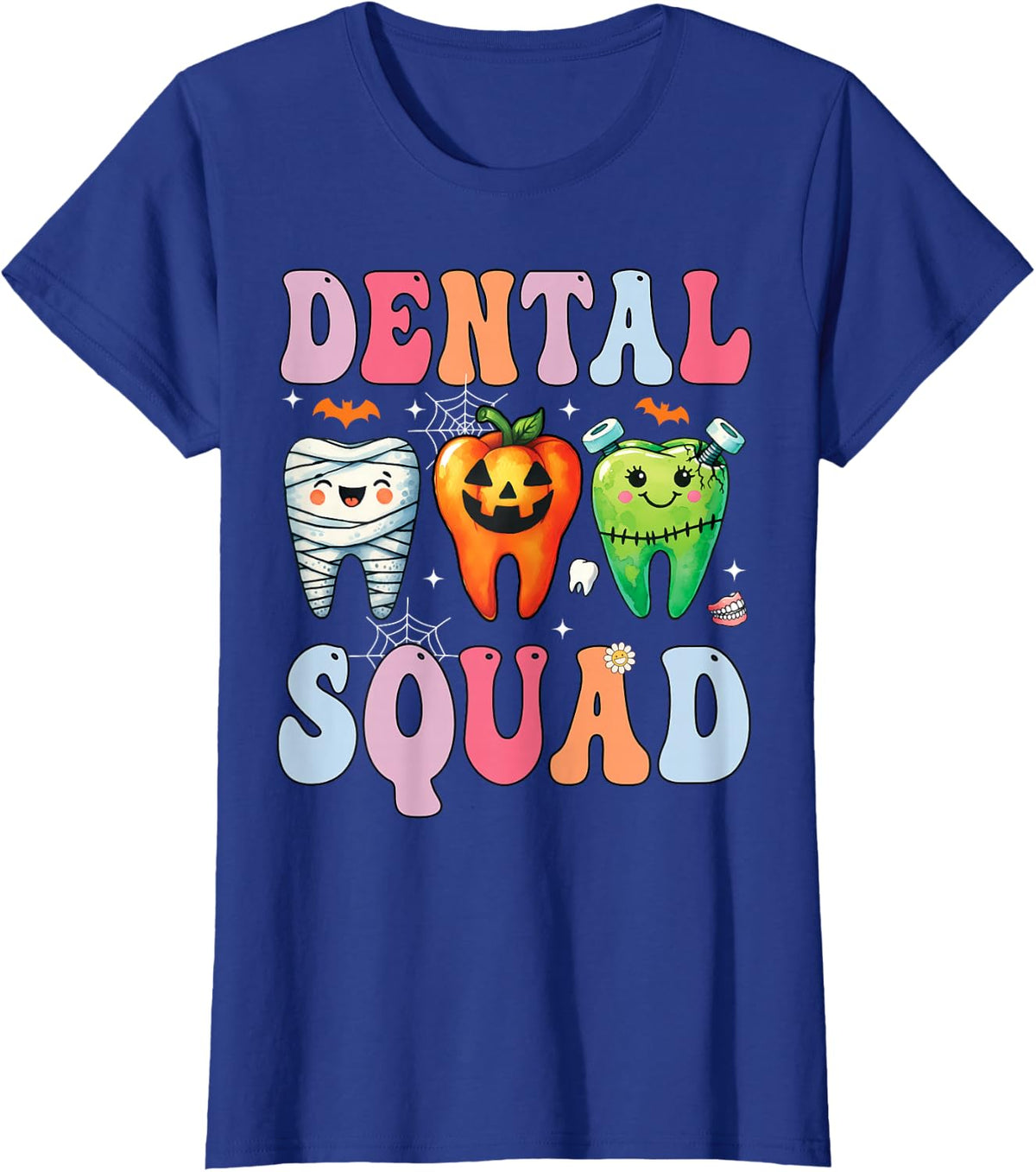 Dental Dentist Squad Funny Halloween Dental Team Costume T-Shirt - Royal Blue