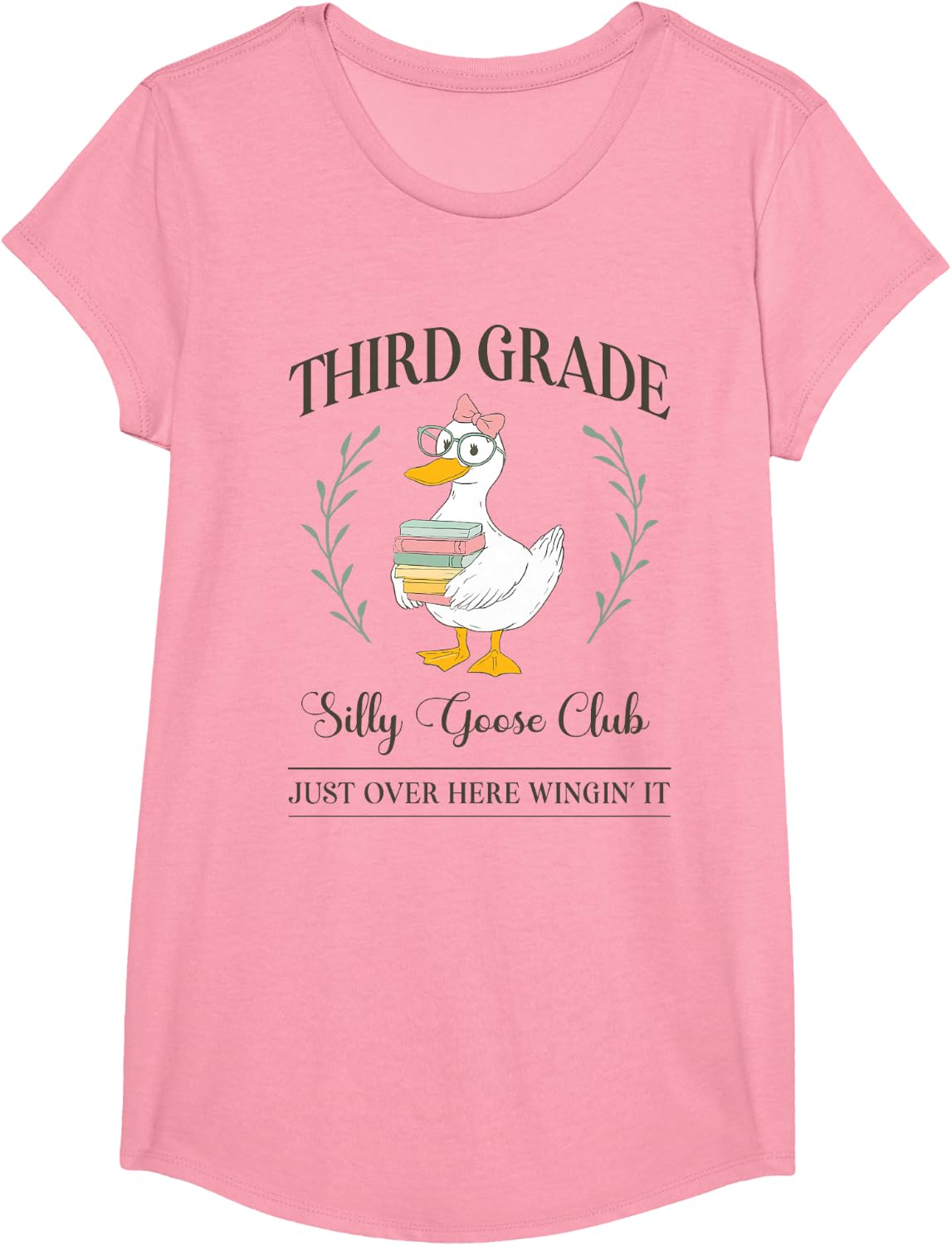 Third Grade Silly Goose Club for Teacher or Student T-Shirt - Girls Pink