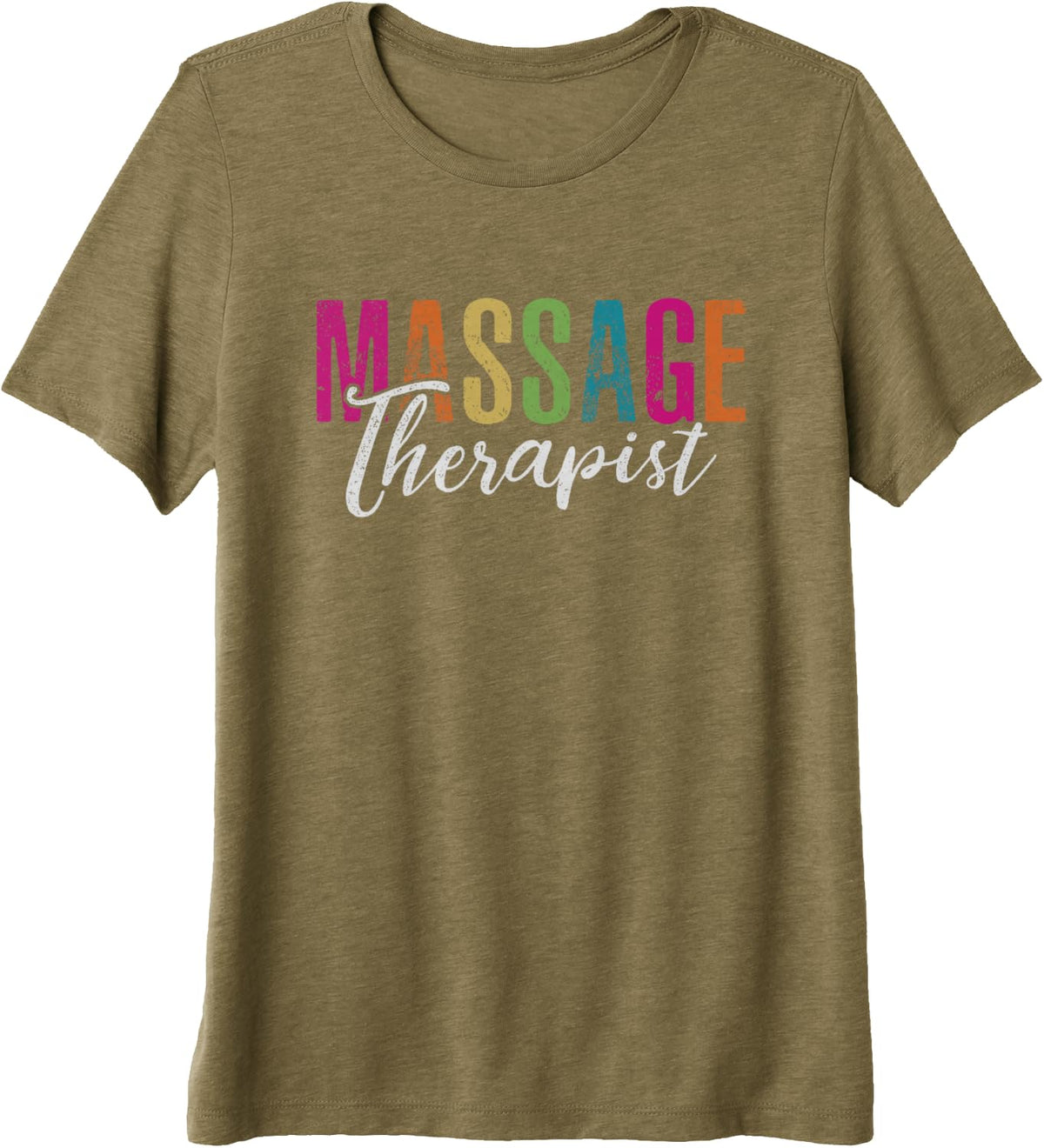 Massage Therapist Therapy LMT Masseuse Premium Tri-blend T-Shirt - Olive Green