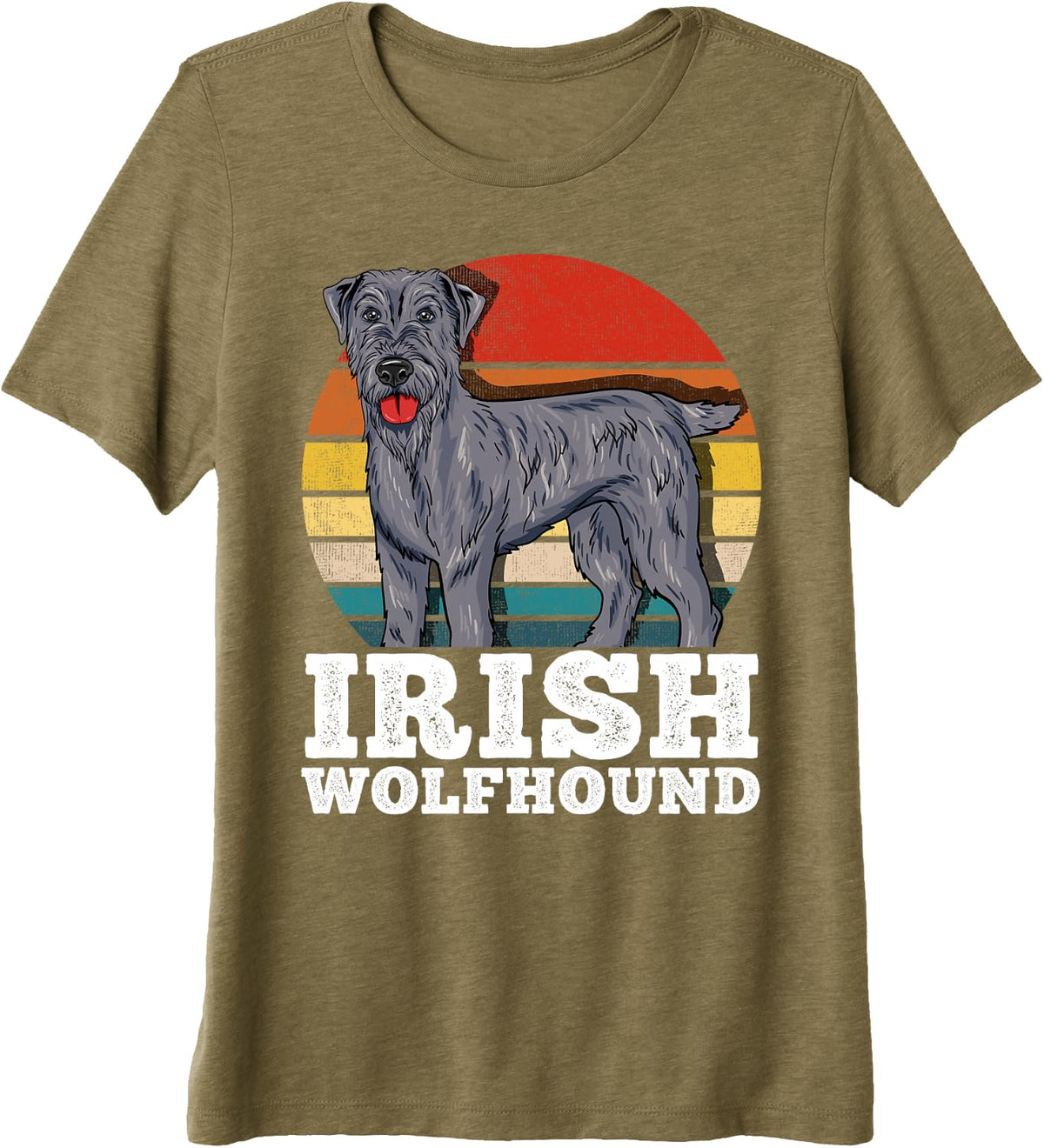 Irish Wolfhound Premium Tri-blend T-Shirt - Olive Green
