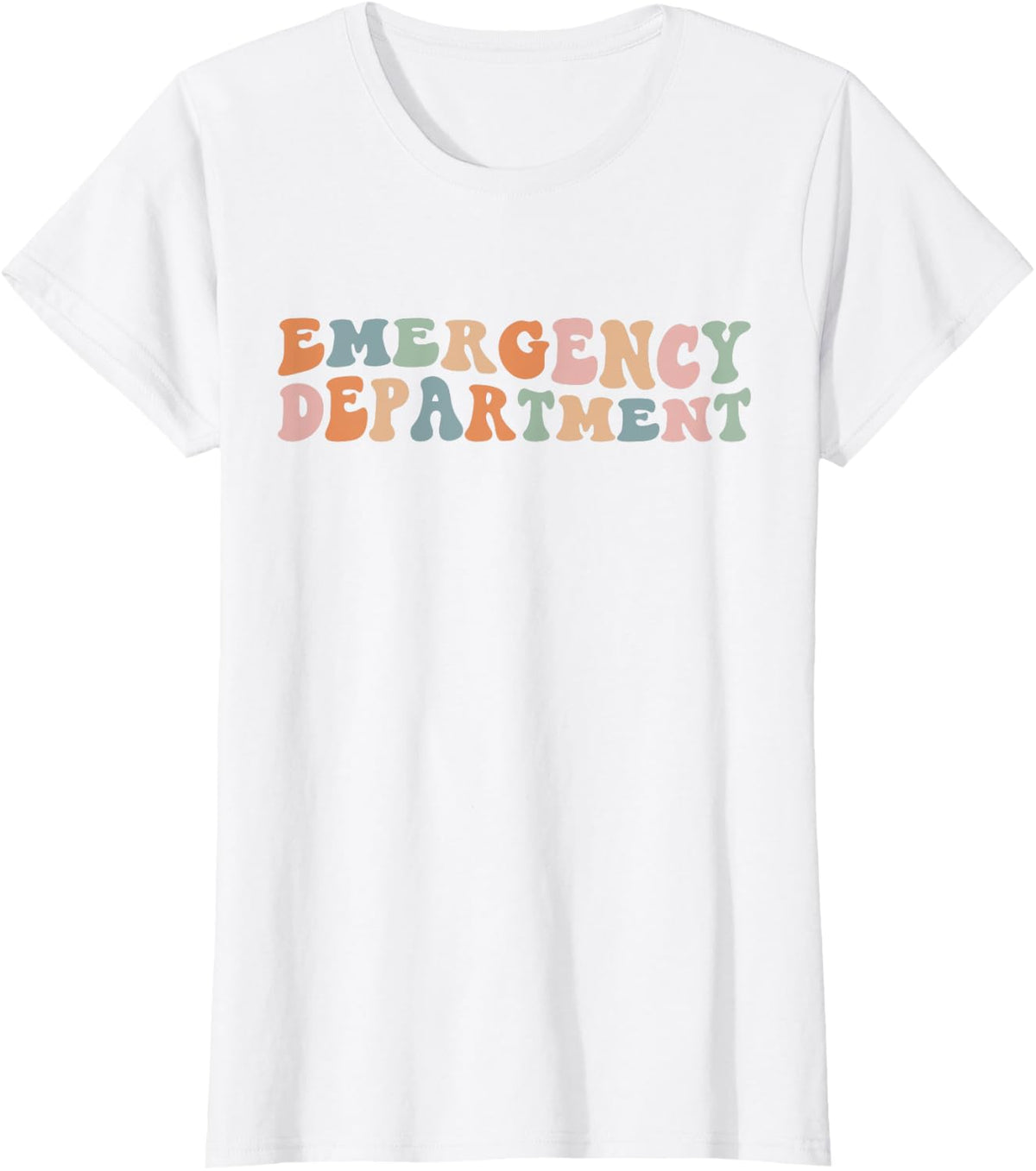 Groovy Emergency Nurse ED ER Emergency Department Nursing T-Shirt - White
