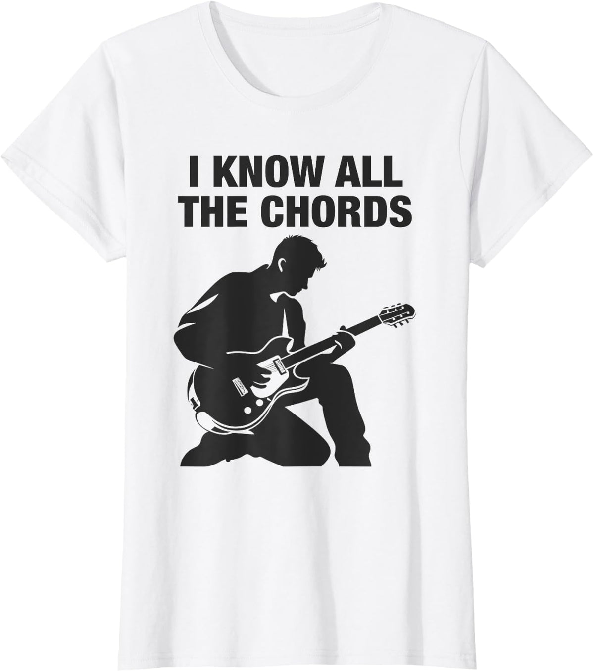 Guitar Player Musician High School College Rock And Roll T-Shirt - White