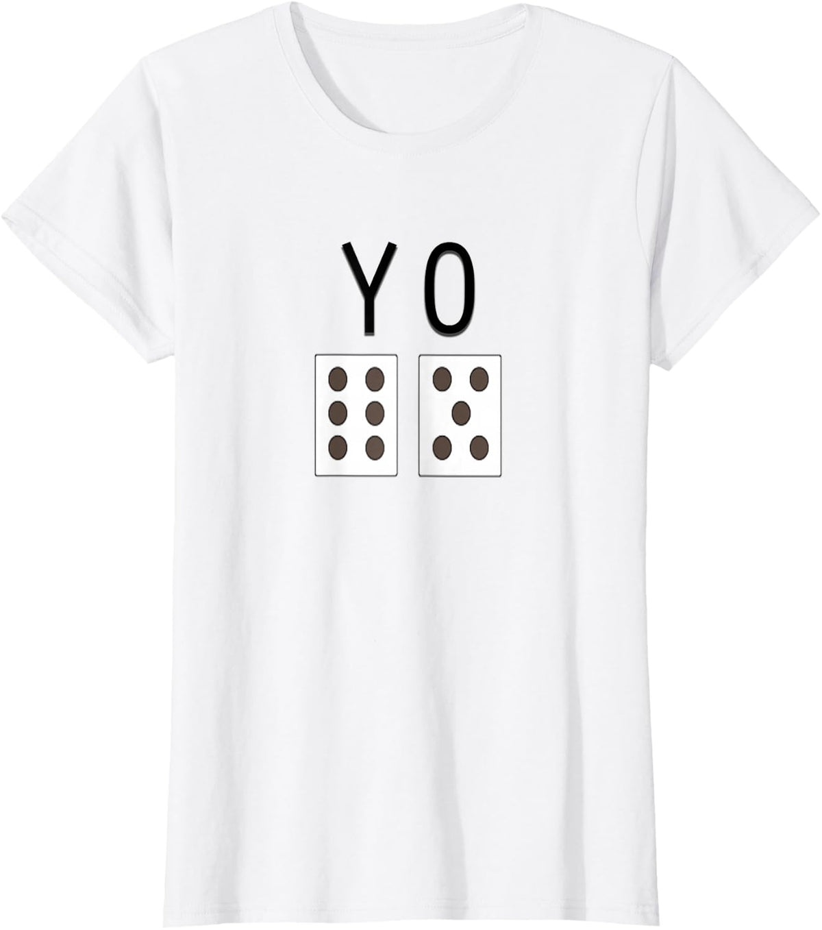 Mens Craps Game YO Dice Funny Game Graphic 11 Shirt T-Shirt - White