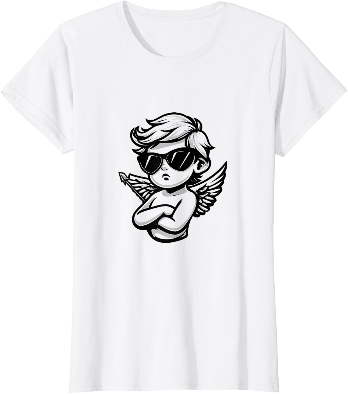 Cool Cupid's Love Angel Attitude Valentine's Day T-Shirt - White