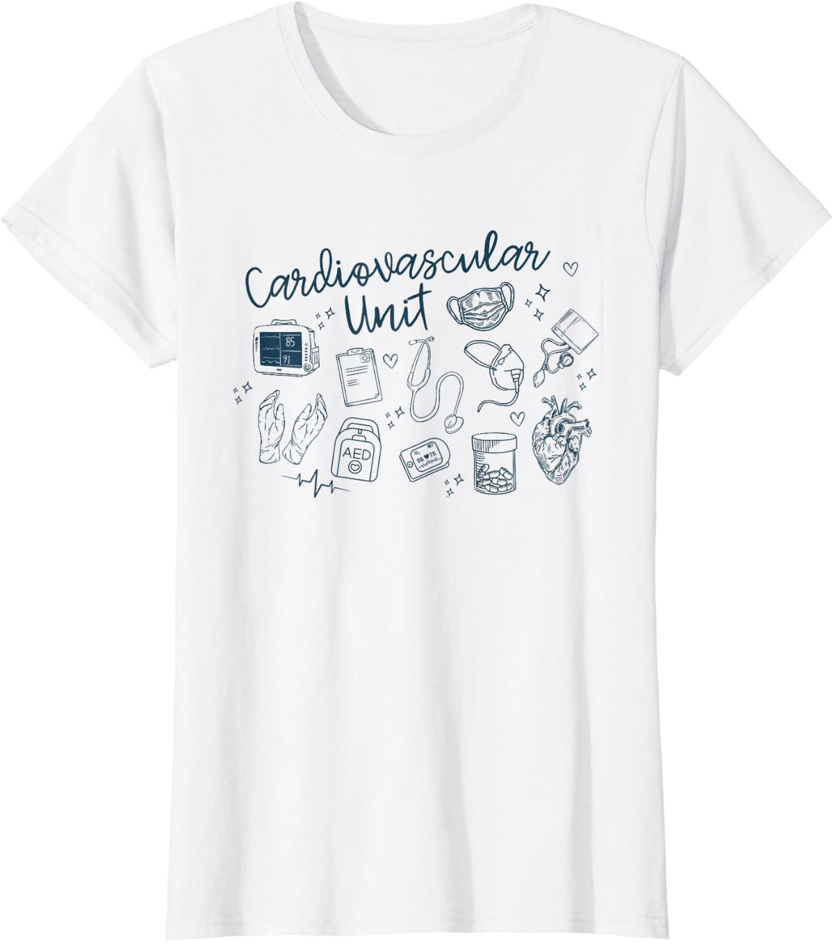 Cardiovascular Unit CVICU Summer Cardiovascular ICU Spring T-Shirt - White