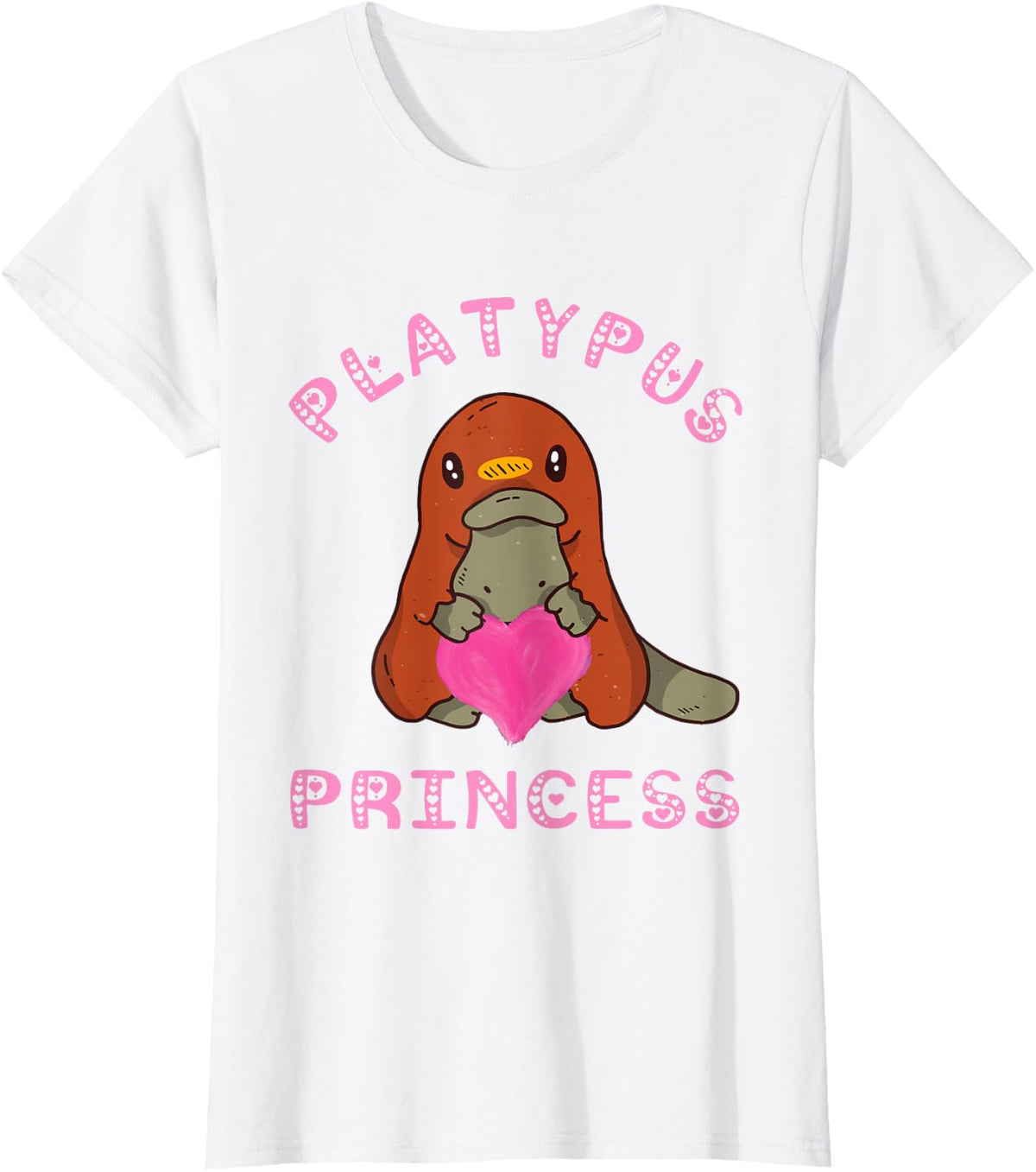 Platypus Princess Zoology Australian Duck Billed Platypus T-Shirt - White