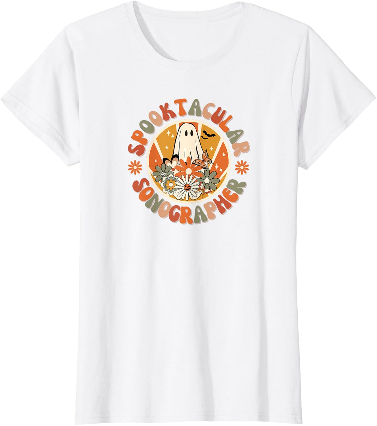 Spooktacular Sonographer, Ultrasound Tech, Halloween T-Shirt - White