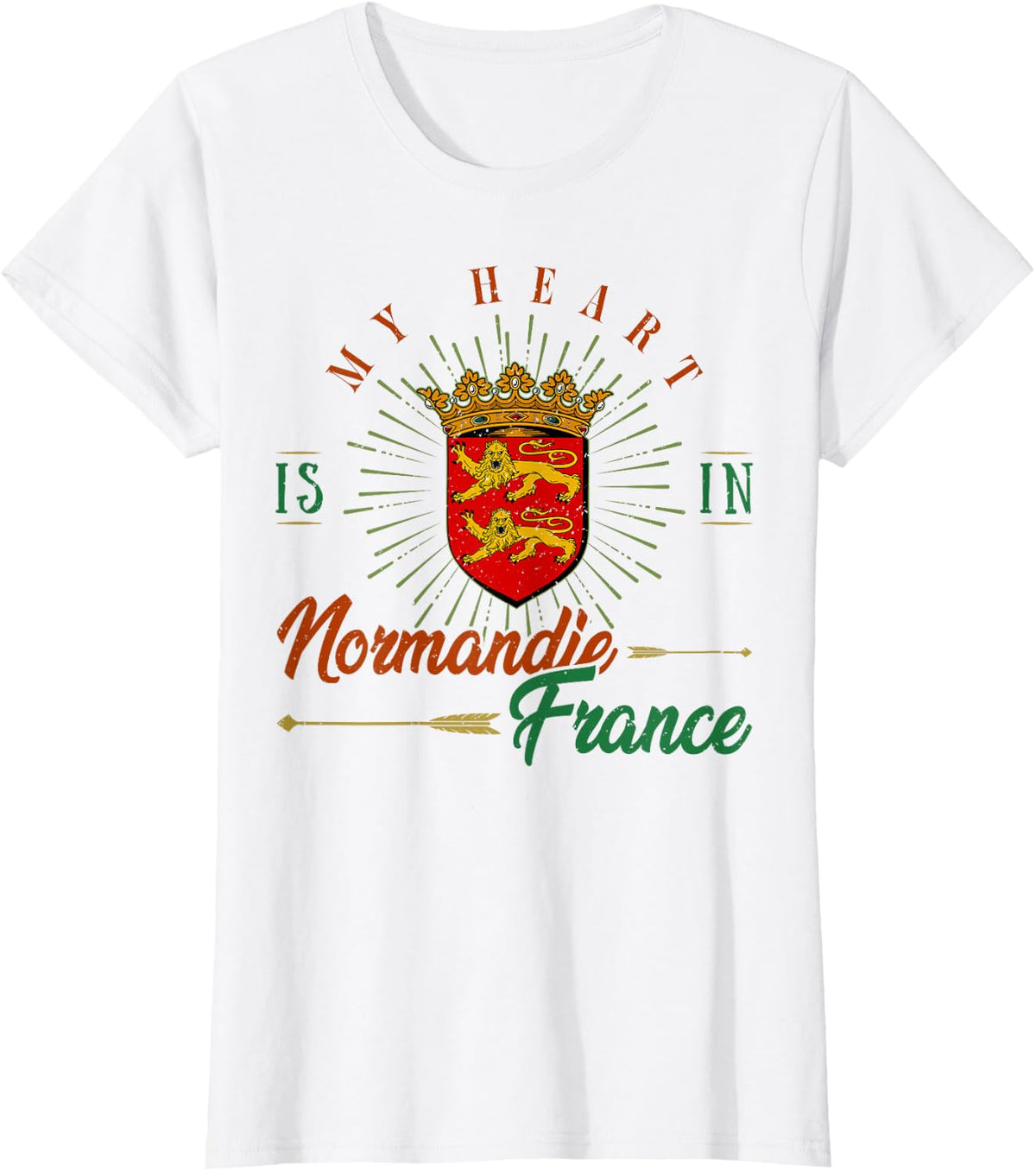 Normandy French region souvenir nation ancestor Norman T-Shirt - White