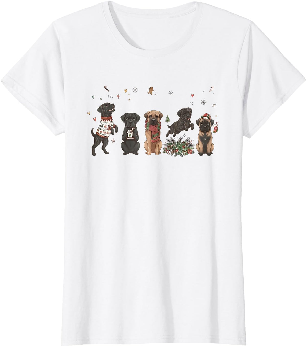 Cane Corso Christmas - Cane Corso Dog Mom Holiday T-Shirt - White