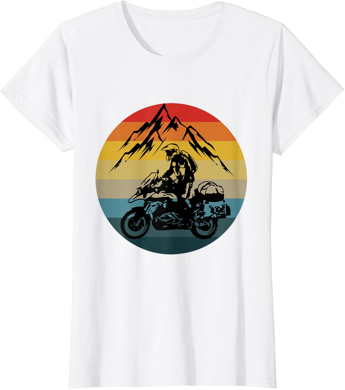 Vintage Retro Off Road Adventure Motorcycle Lover T-Shirt - White