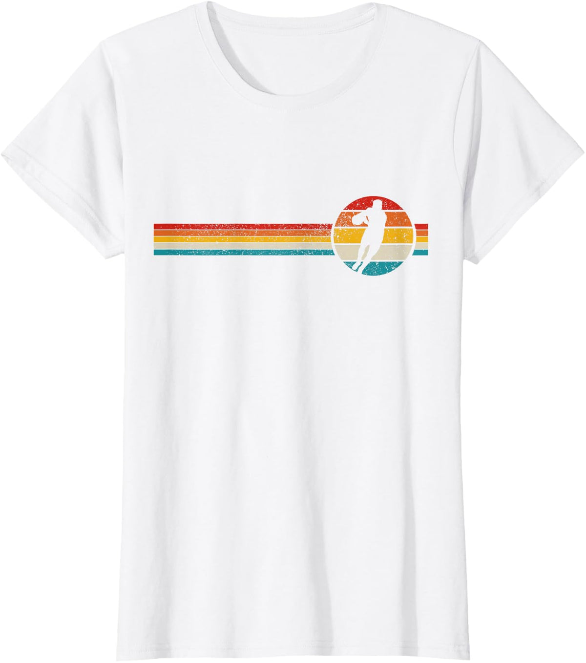 Vintage Rugby Player Sports Retro Men's Boys Rugby T-Shirt - White