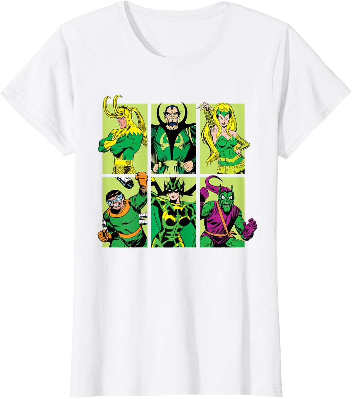 Marvel Super Heroes St. Patrick's Day Mean & Green Villains T-Shirt - White