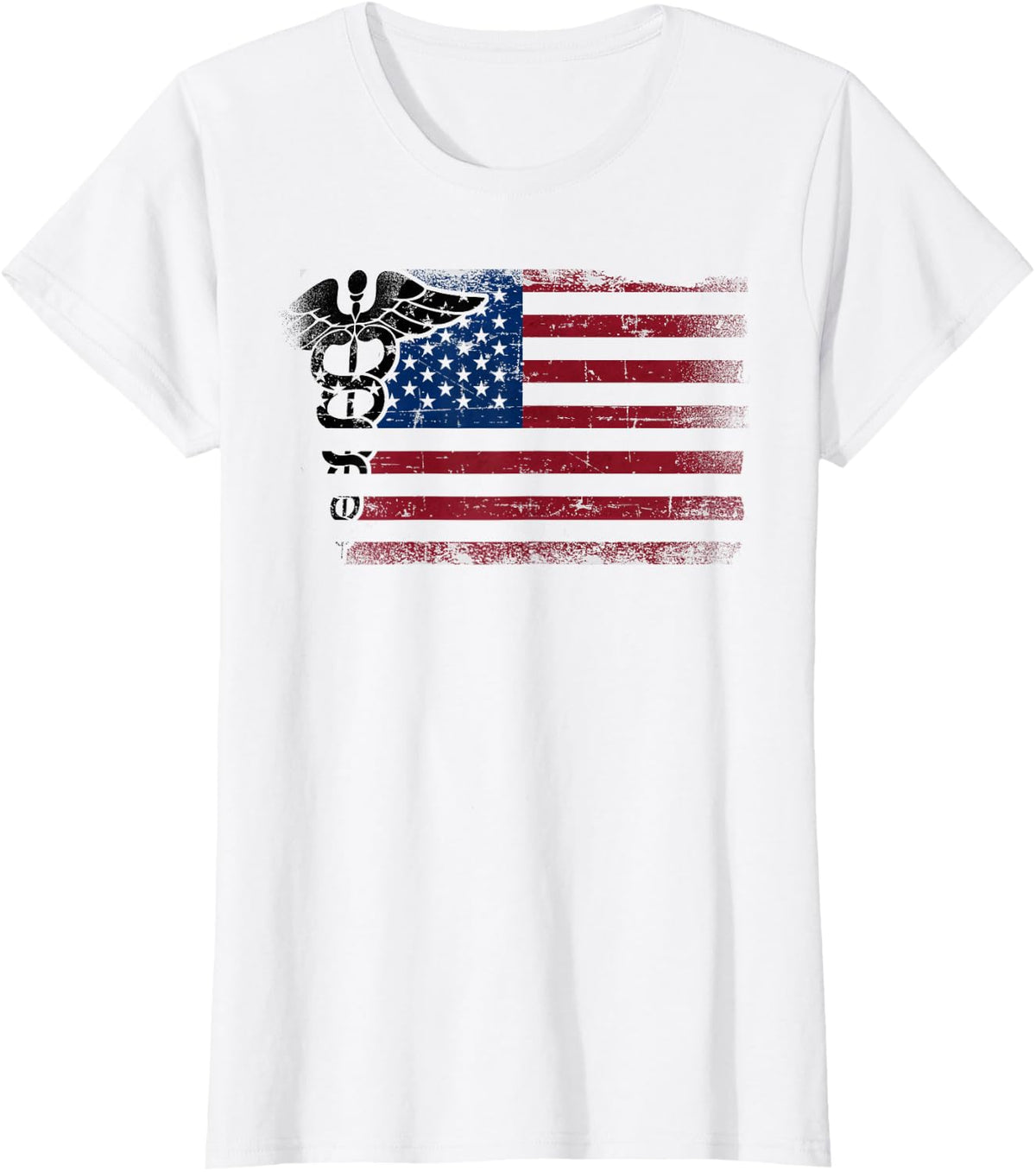 CNA Nurse Certified Nursing Assistant American Flag Cna T-Shirt - White