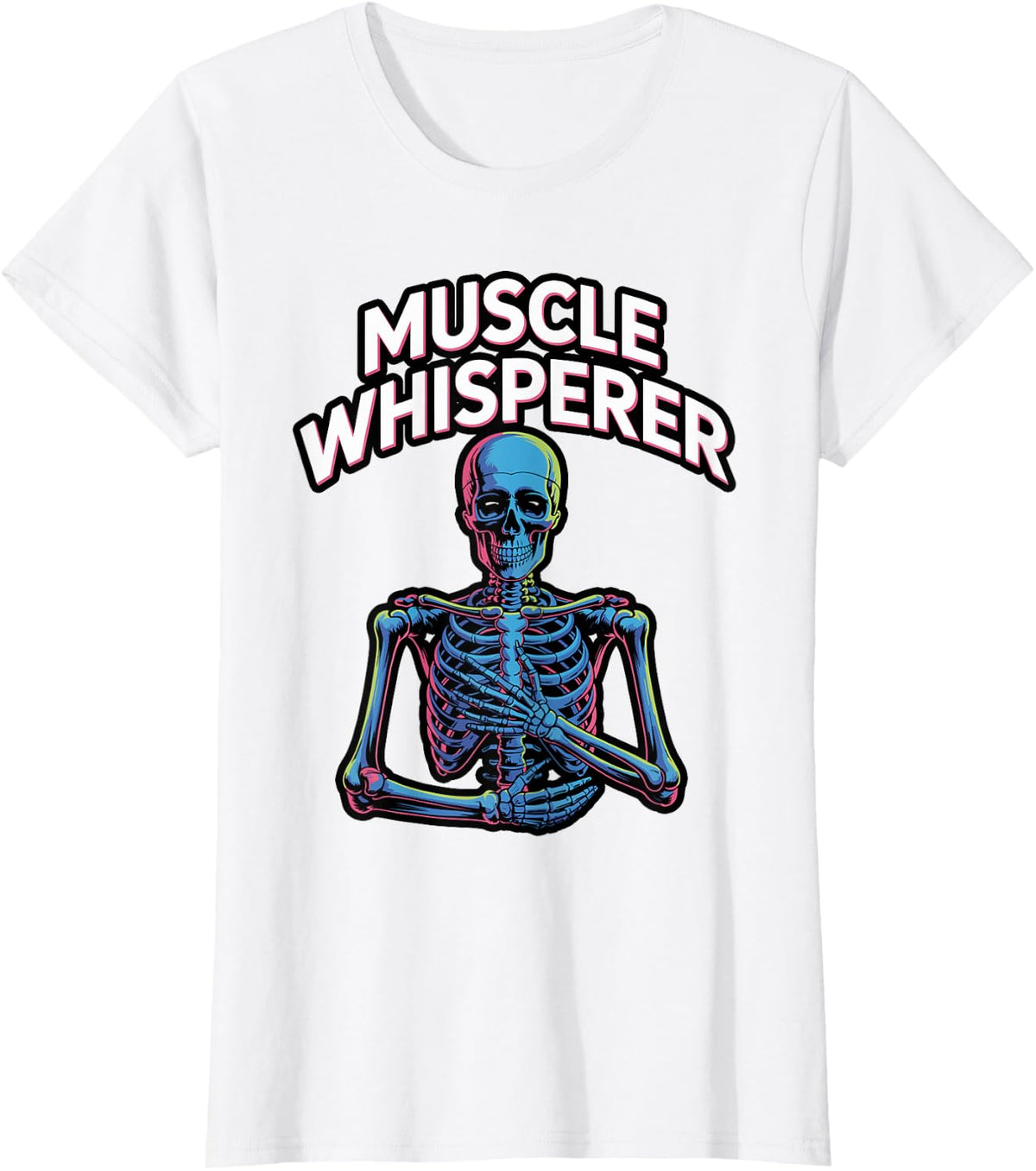 Muscle Whisperer Massage Therapist Humor T-Shirt - White