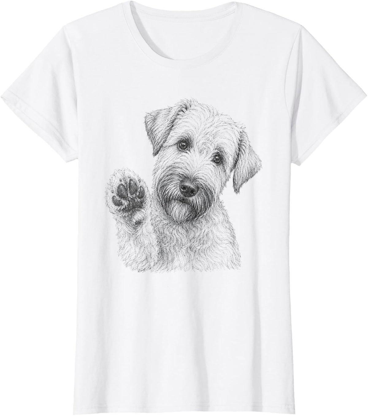 Soft Coated Wheaten Terrier Sketch Graphic T-Shirt - White