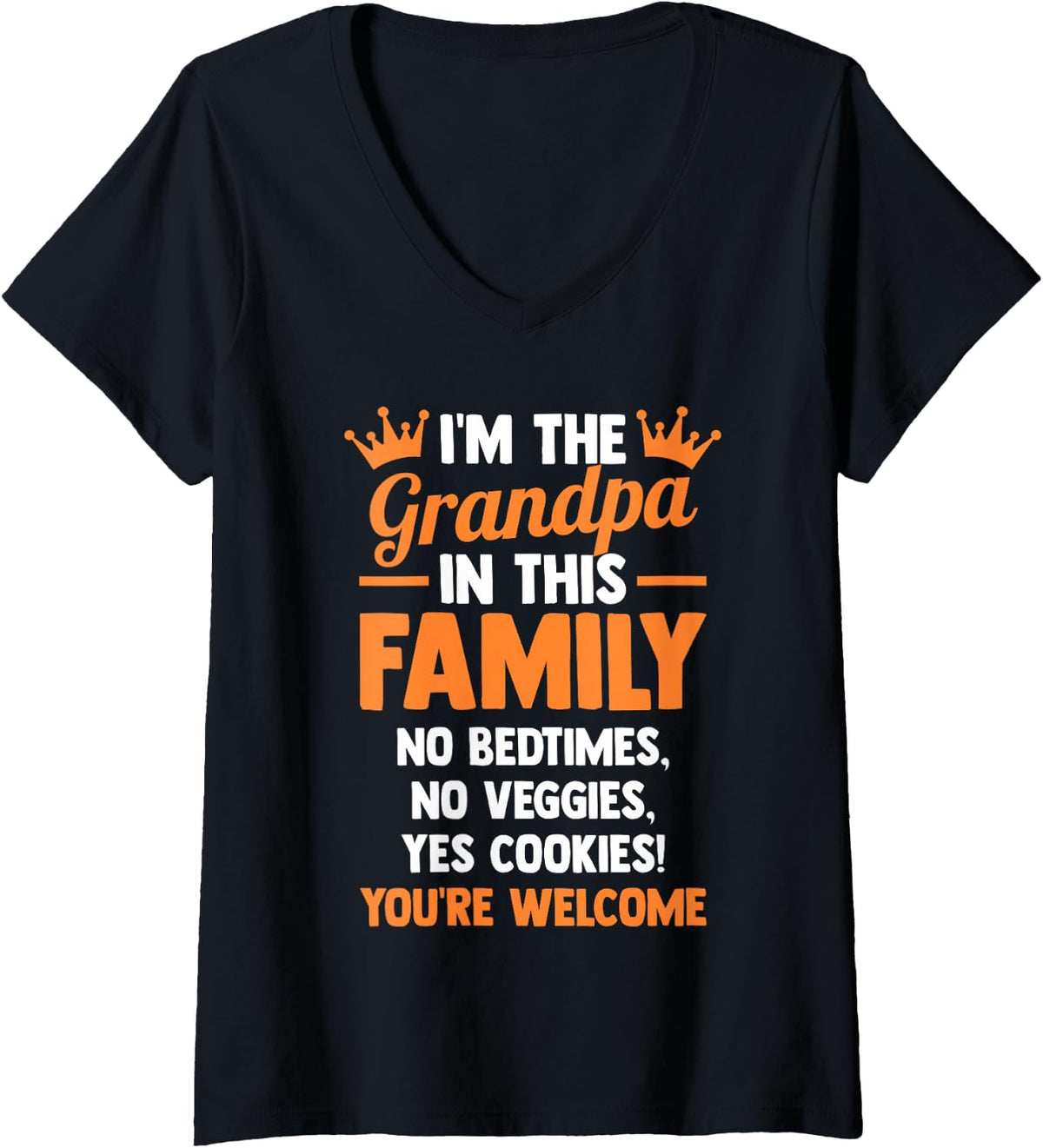 Women's Grandfather Papaw Pop Gramps Granddad Grandpa V-Neck T-Shirt - Black