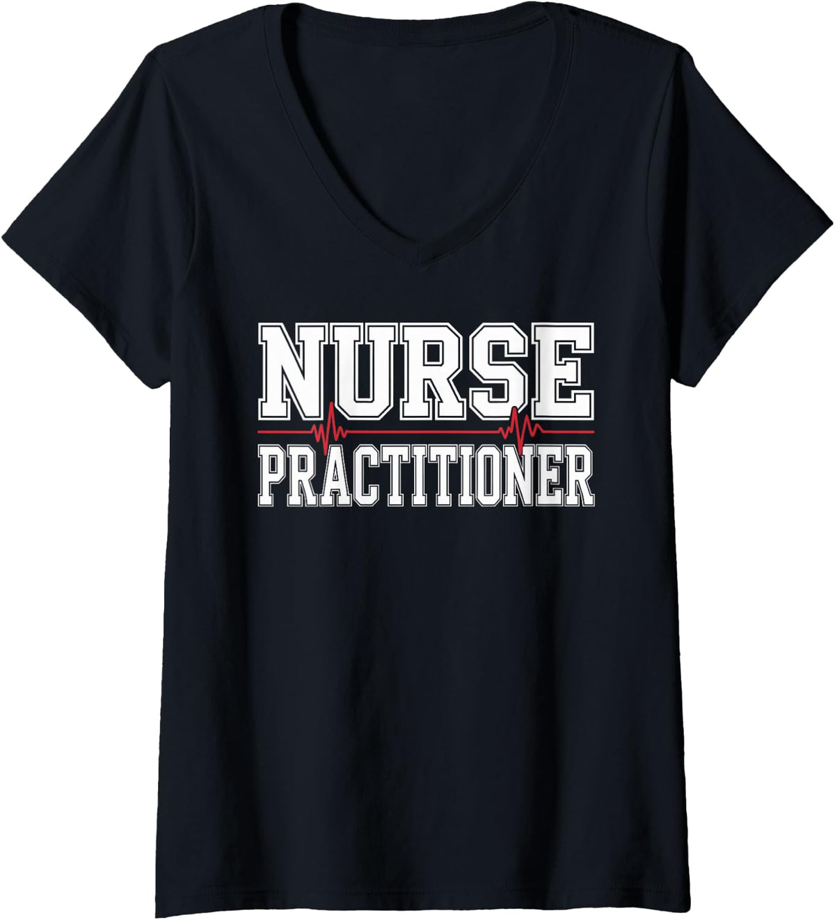 Women's Funny Nurse Practitioner V-Neck T-Shirt - Black