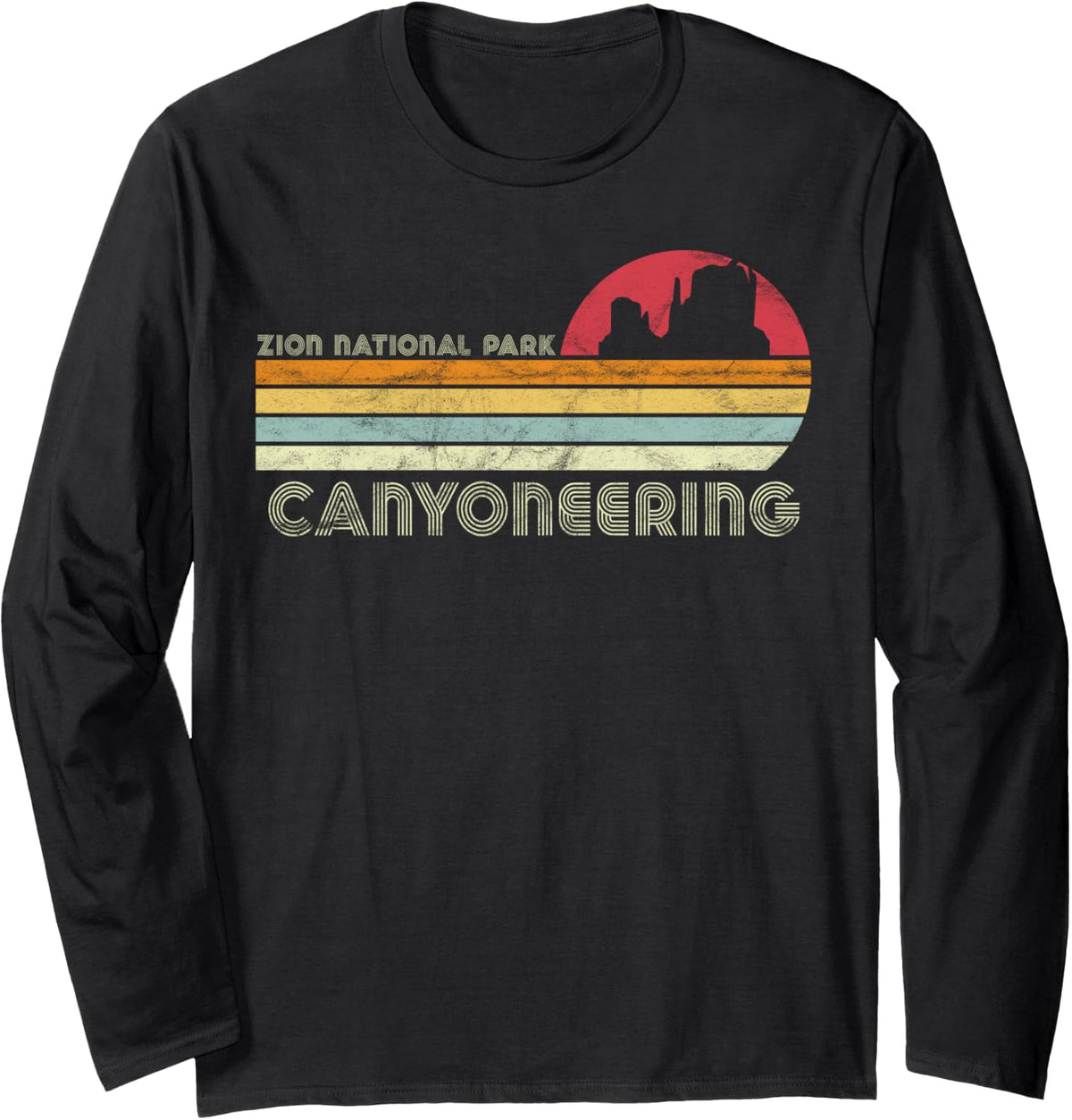 Canyoneer Zion National Canyoneering Adventures Canyoning Long Sleeve T-Shirt - Adult Unisex Black
