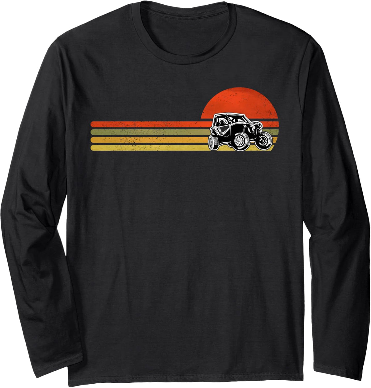 Retro Vintage Dune Buggy Sand Driver Rider Long Sleeve T-Shirt - Adult Unisex Black